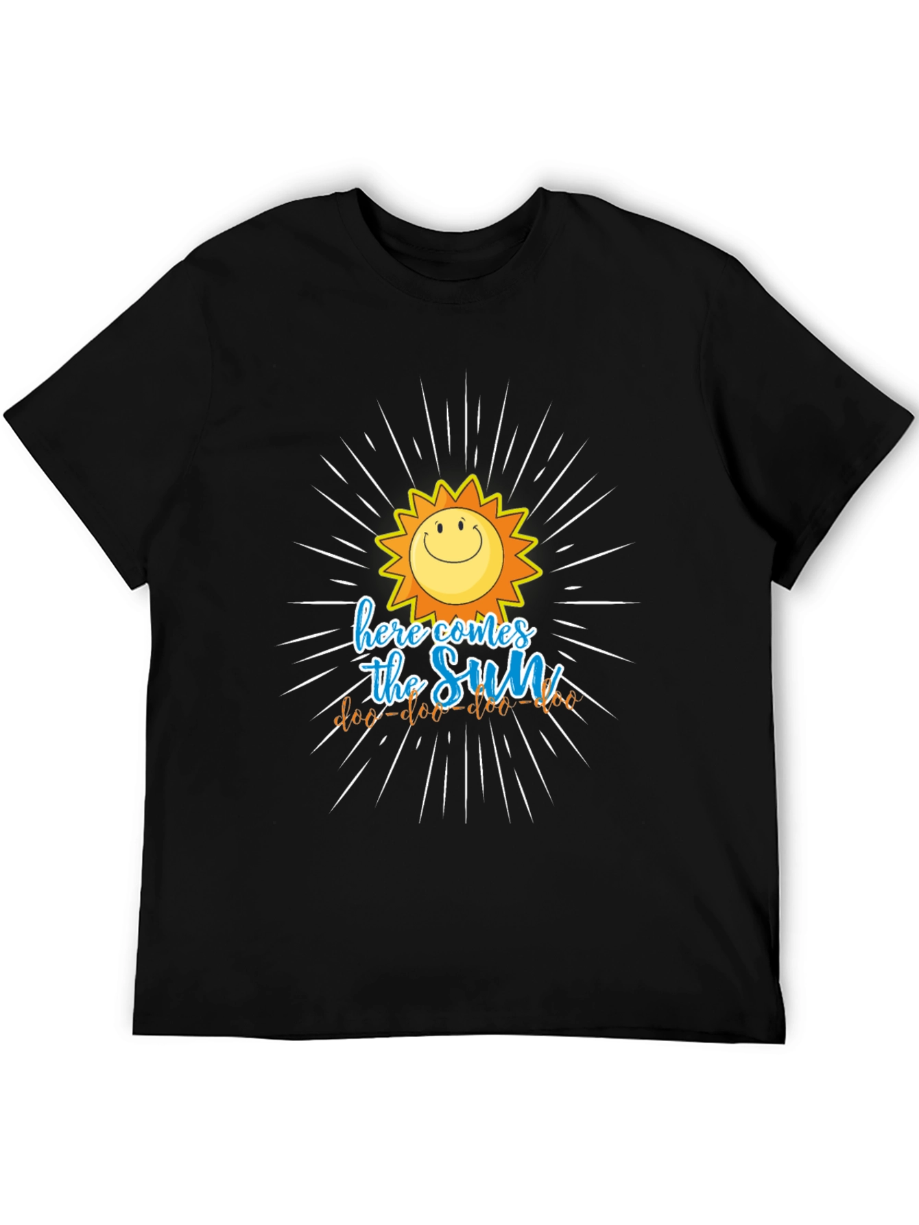 Black Here Comes the Sun Graphic Tee - Black Cotton view 5