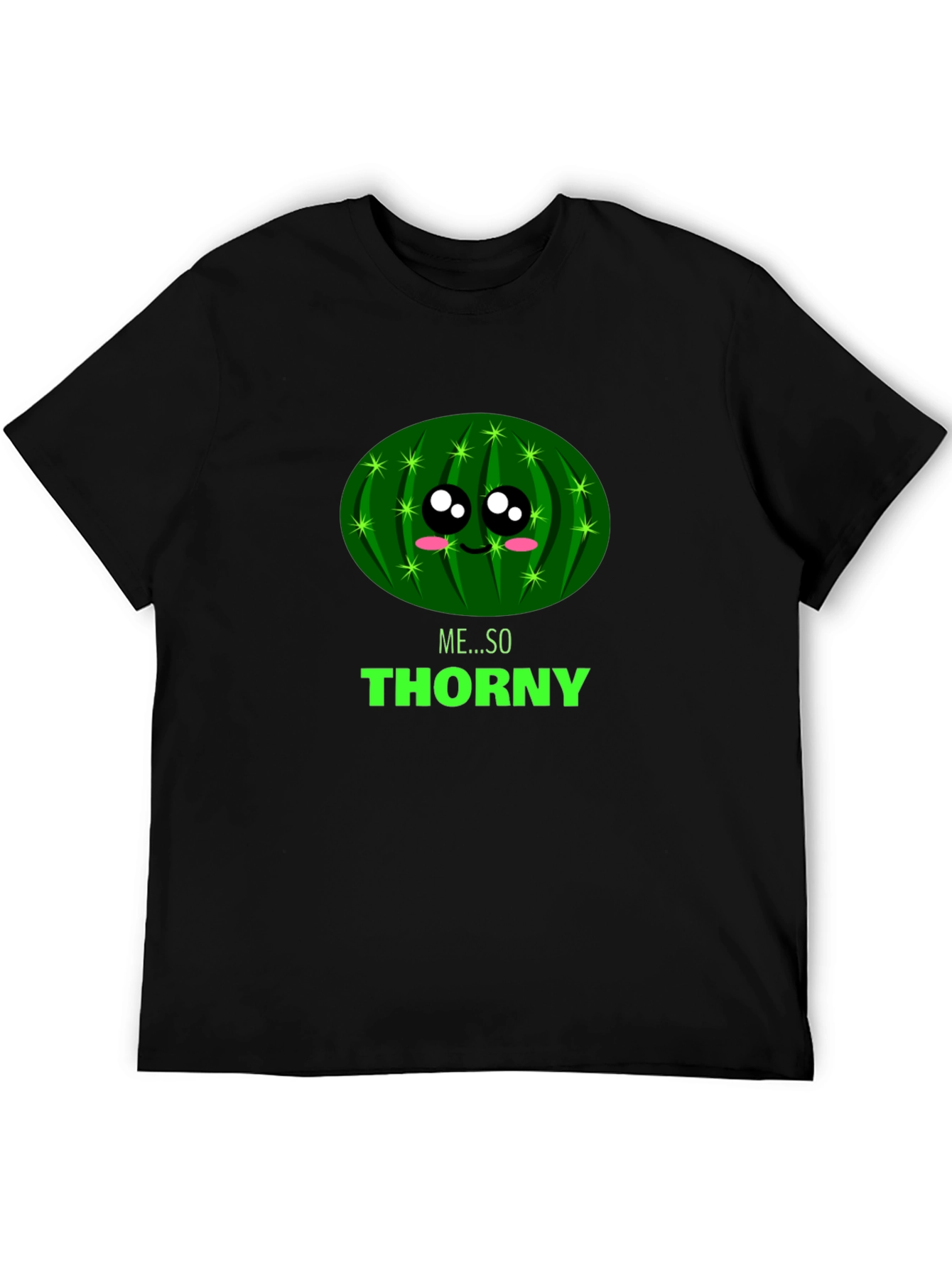 Black Me... So Thorny Black T-Shirt - Funny Cactus Graphic Tee view 5