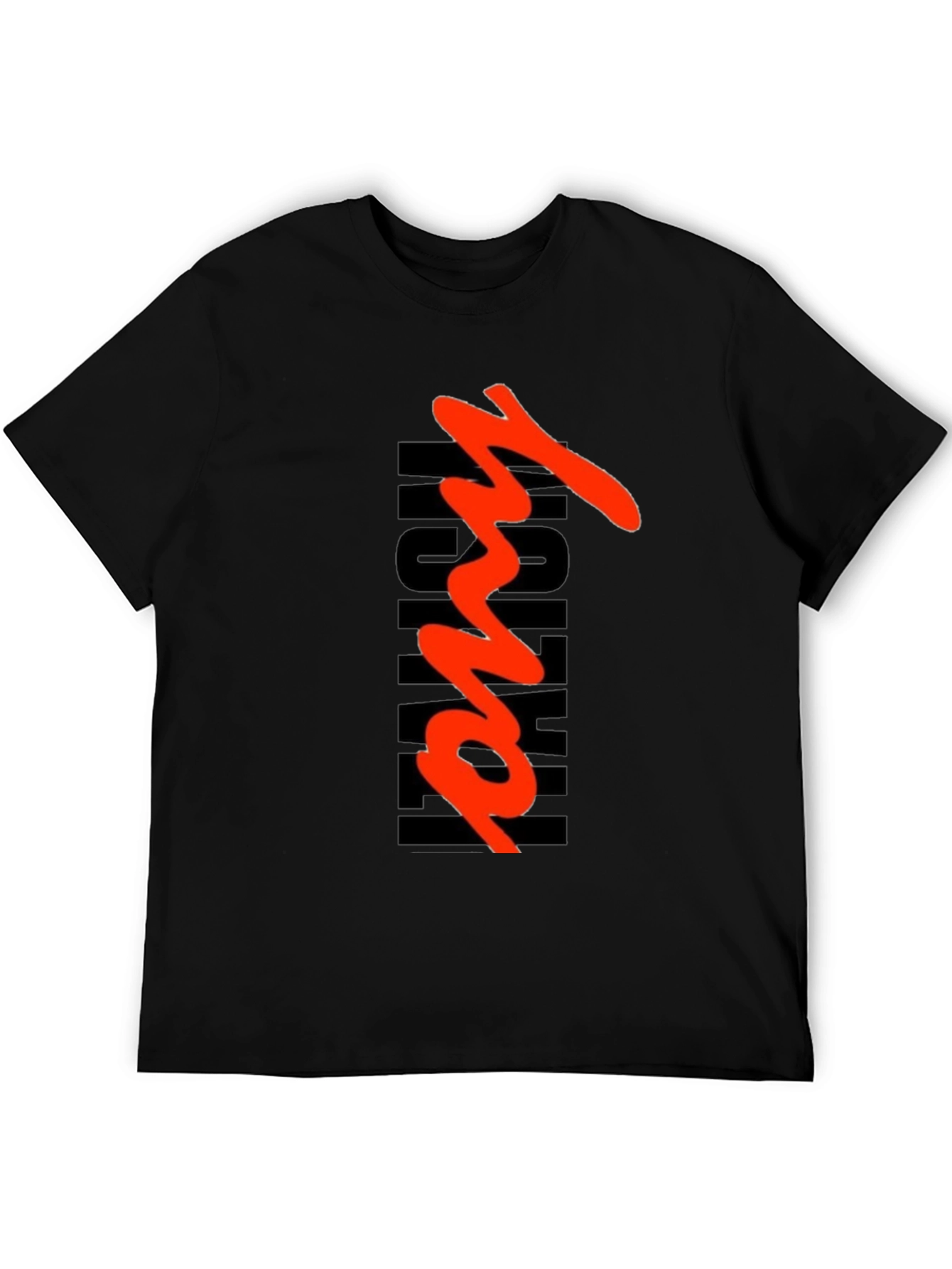 Black Urban Graphic Tee - Men's Black T-Shirt with Bold Design view 5
