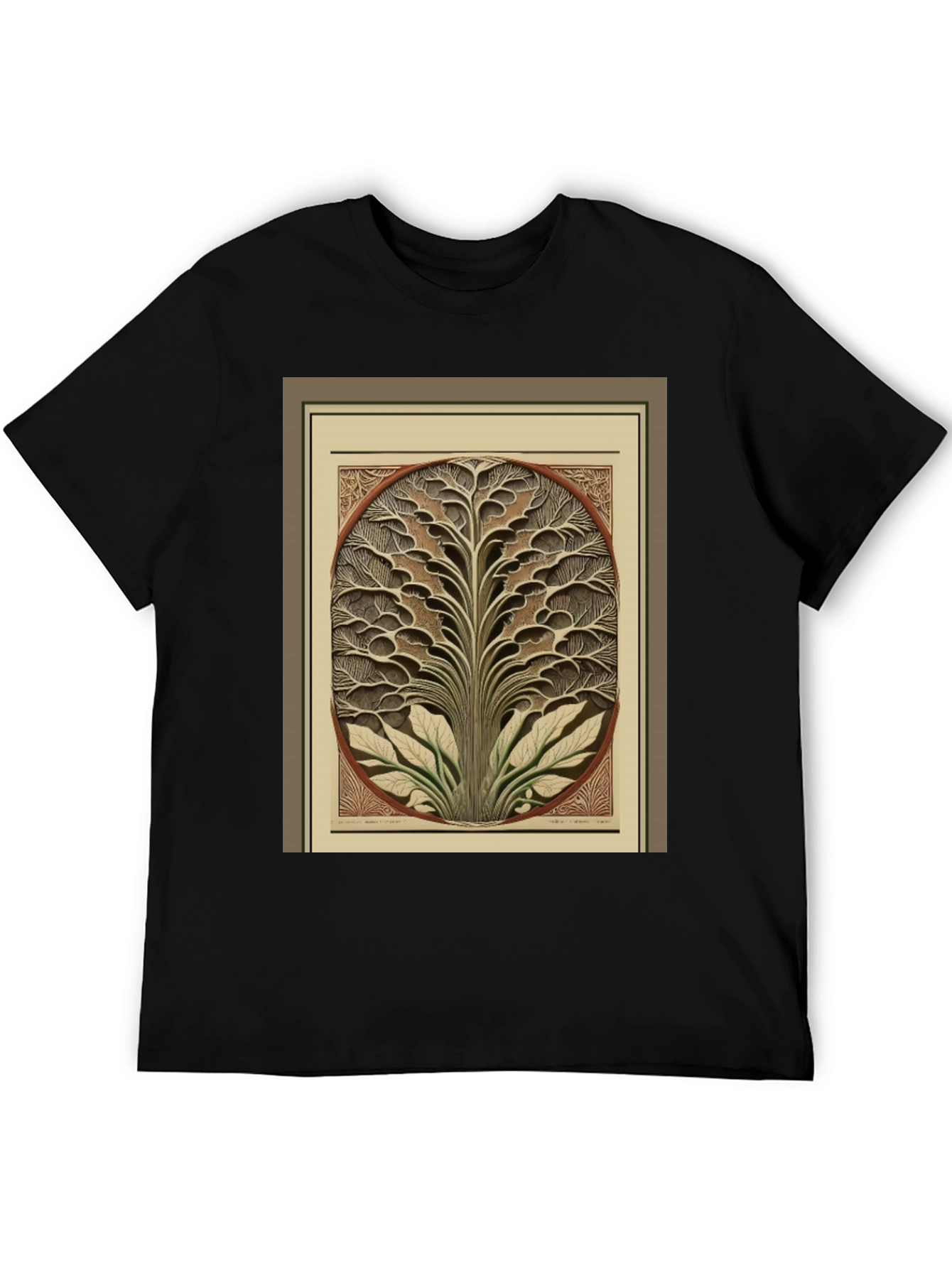 Black Arboreal Art Tee: Unique Tree Graphic T-Shirt view 5