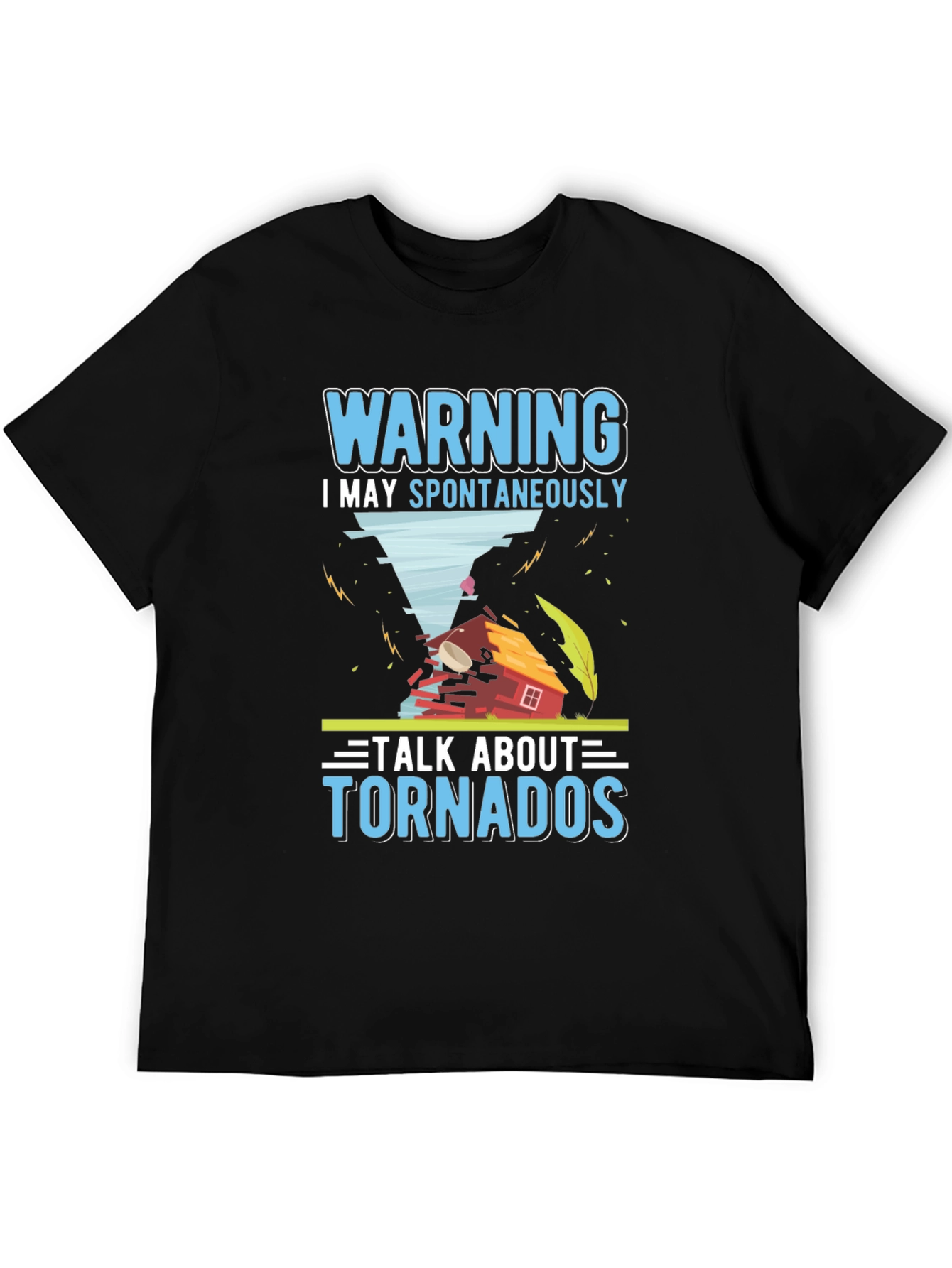 Black Warning Tornadoes Graphic T-Shirt view 5