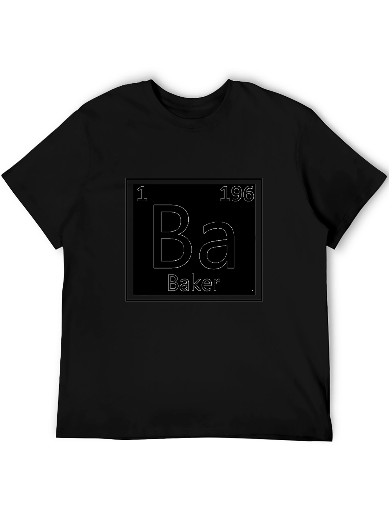 Black Baker Periodic Table Funny T-Shirt view 5