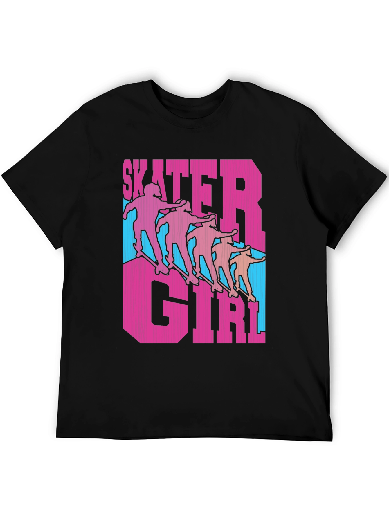 Black Skater Girl Graphic Tee - Funky Retro Style view 5