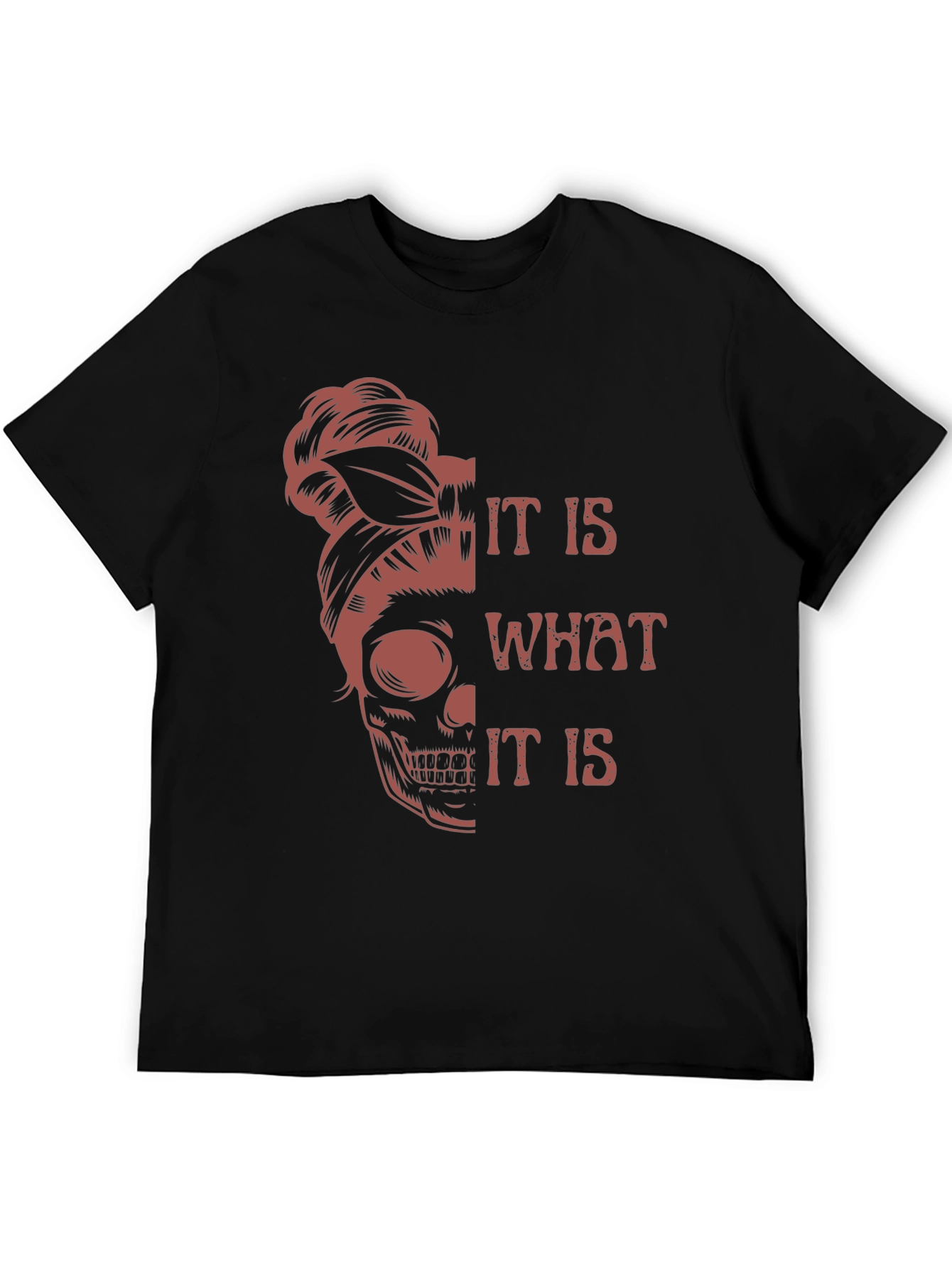 Black Skull Graphic Tee - It Is What It Is - Unisex view 5