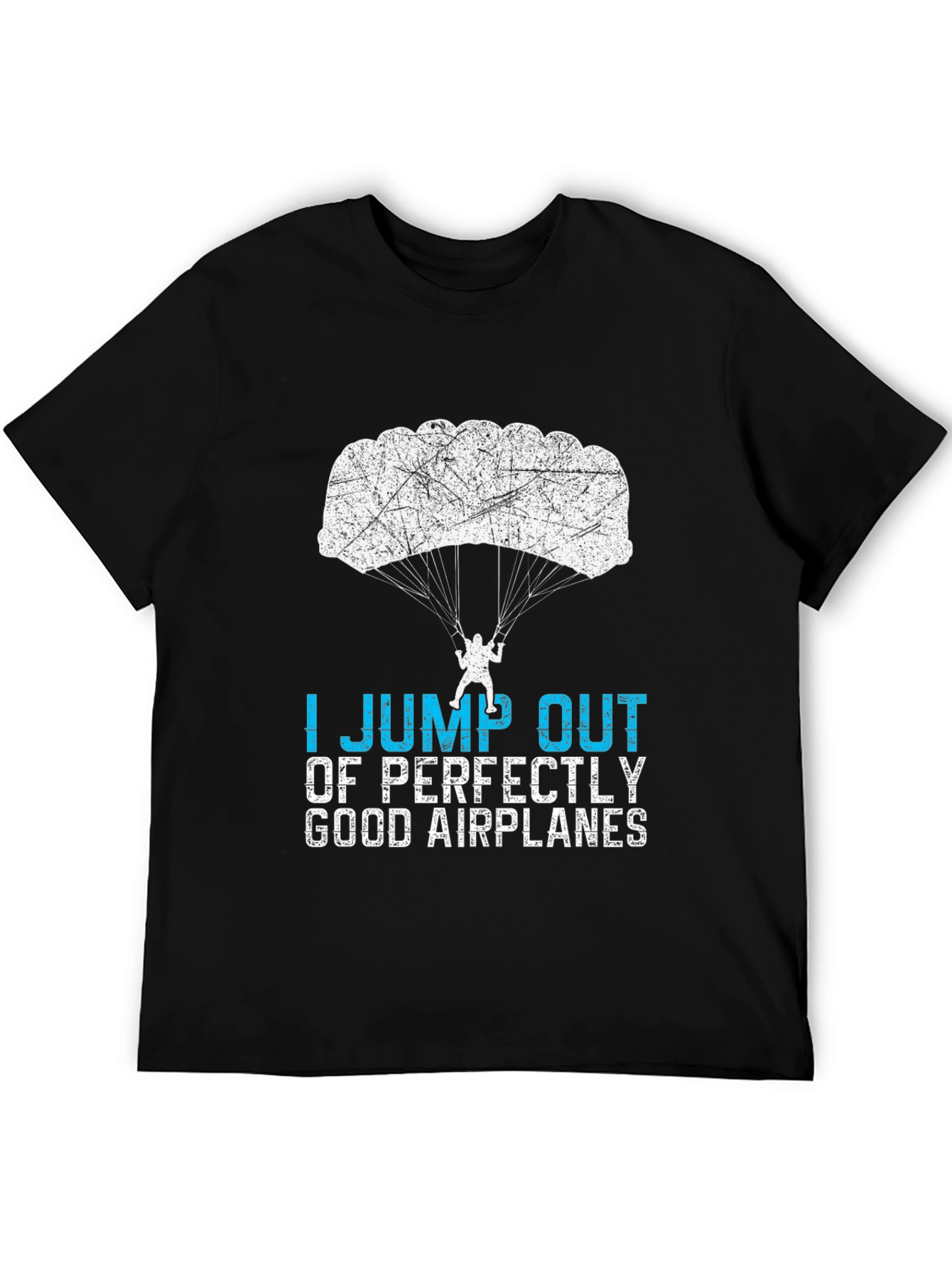 Black Skydiving T-Shirt - I Jump Out of Airplanes view 5