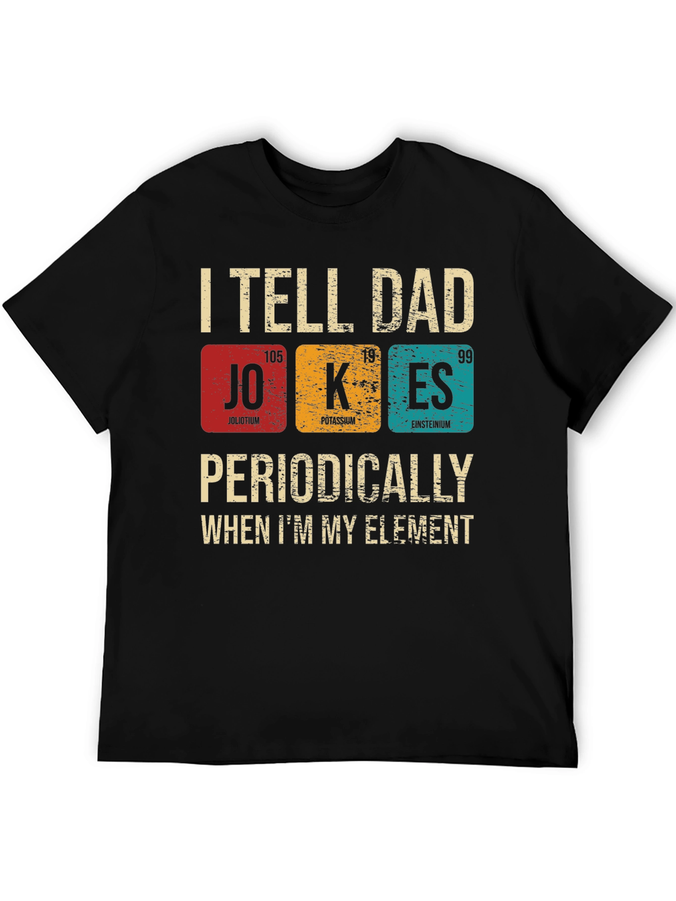 Black Periodic Table Dad Jokes T-Shirt view 5