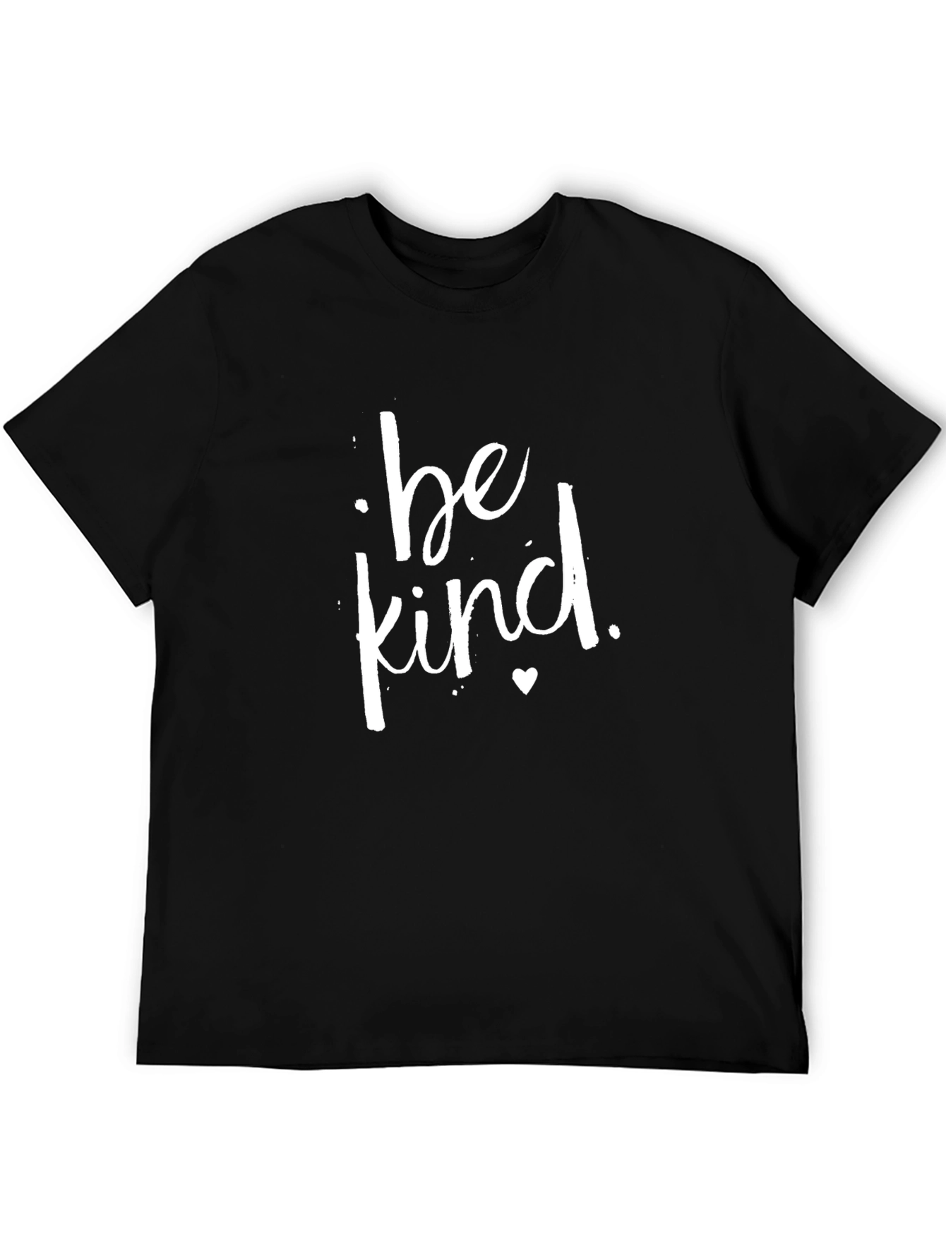 Black Be Kind Graphic Tee - Stylish Short Sleeve Crew Neck T-Shirt view 5