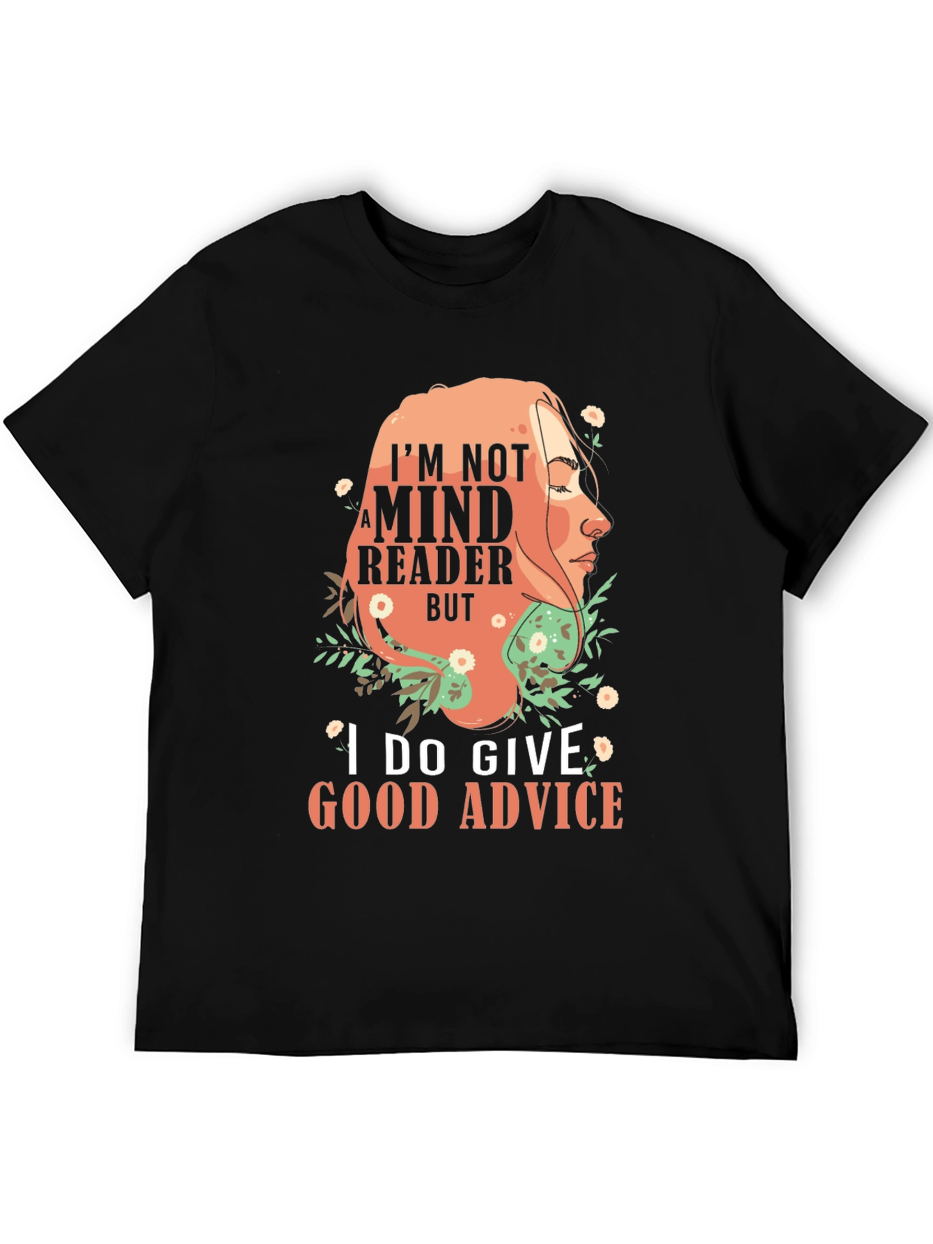 Black Mind Reader Advice Graphic Tee view 5