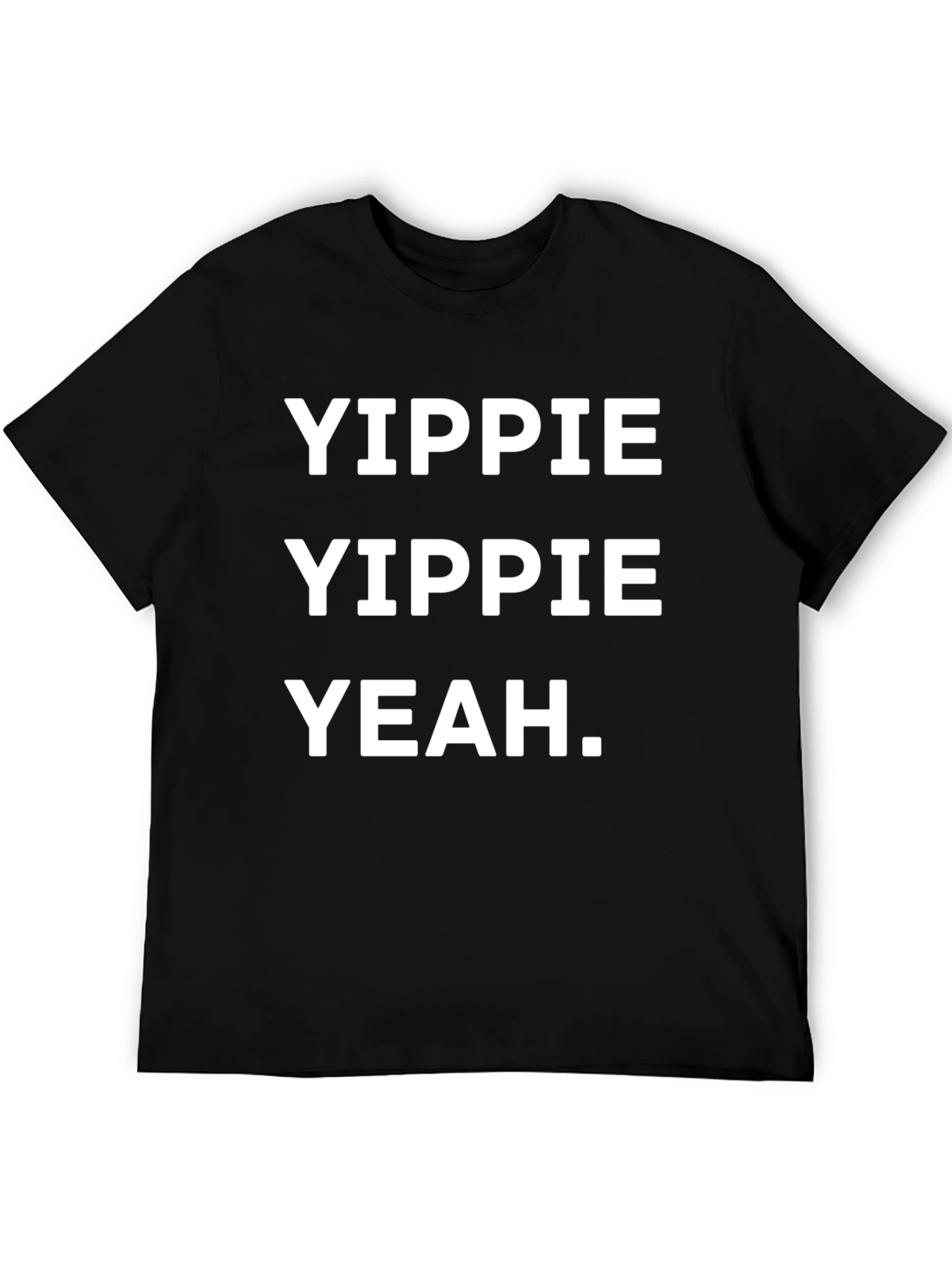 Black Yippie Yeah T-Shirt - Bold Statement Tee view 5