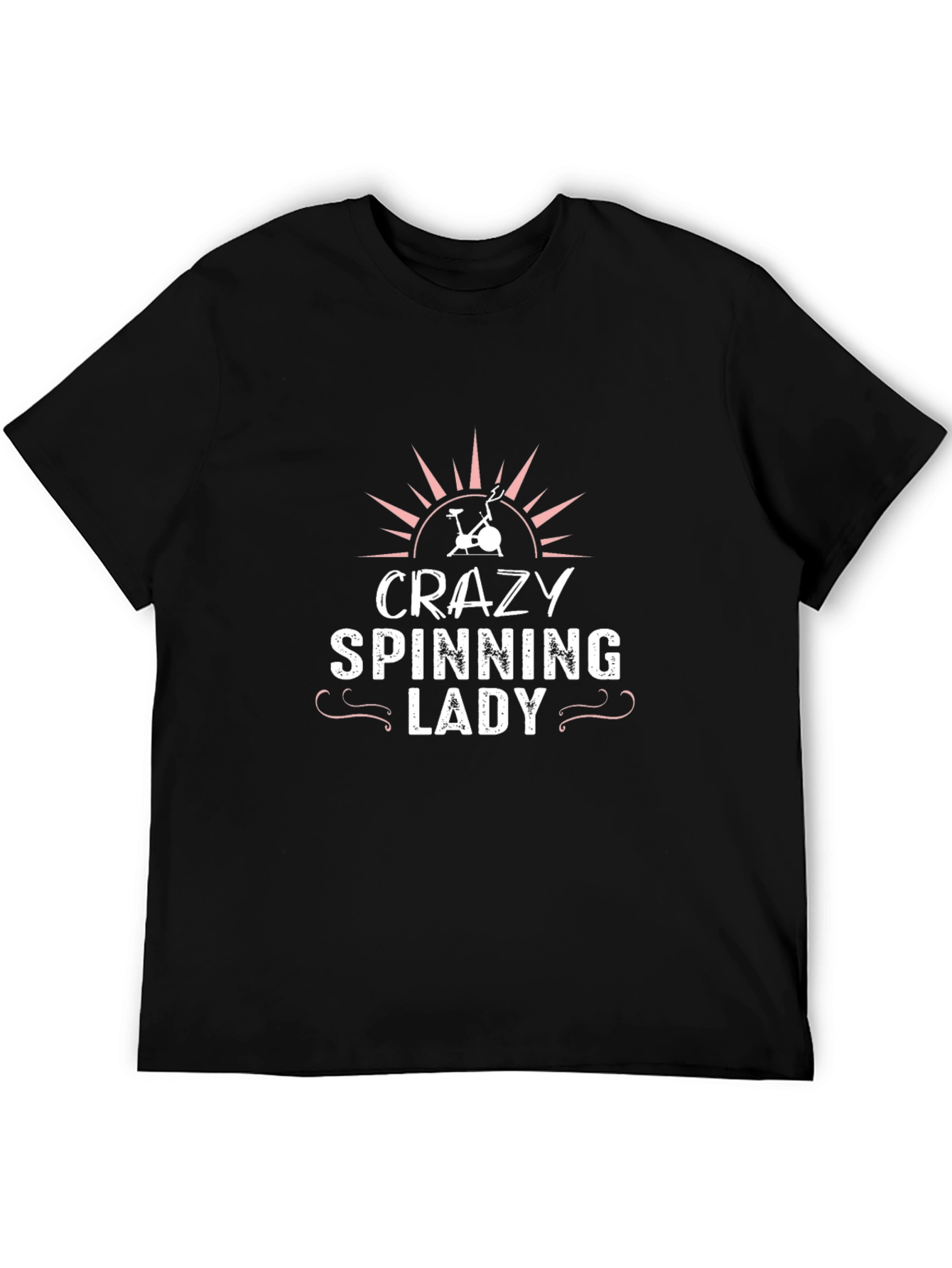 Black Crazy Spinning Lady Black T-Shirt view 5