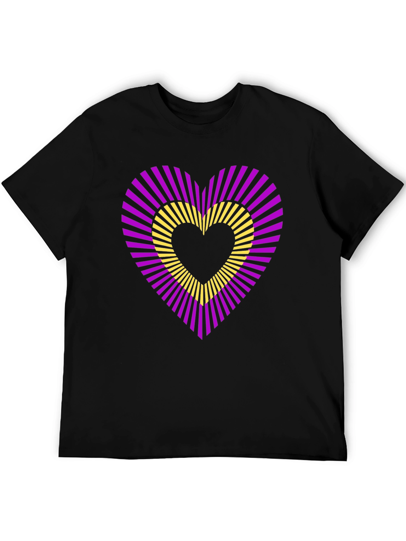 Black Heartburst Graphic T-Shirt view 5