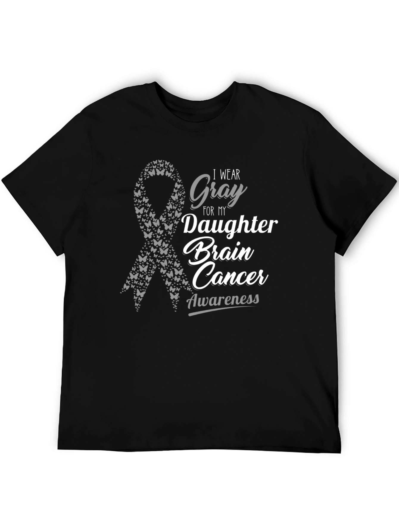Gray Brain Cancer Awareness T-Shirt - 5