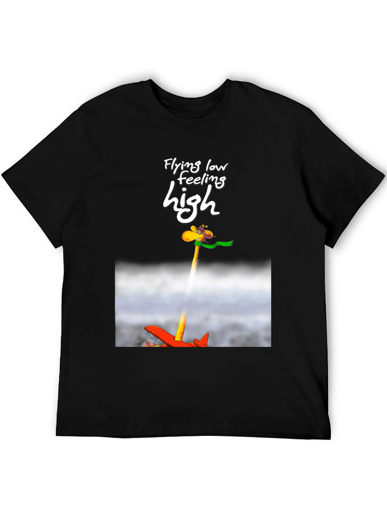 Black Flying High Giraffe T-Shirt view 5