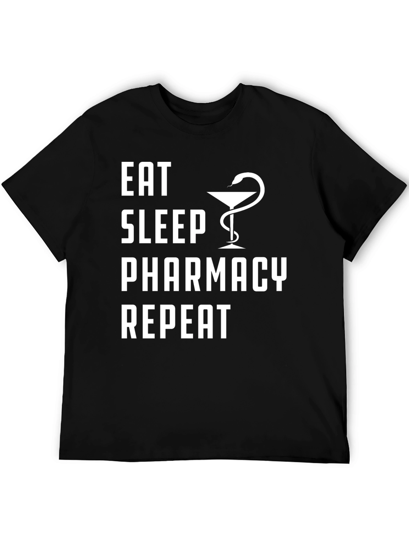 Black Eat Sleep Pharmacy Repeat T-Shirt view 5