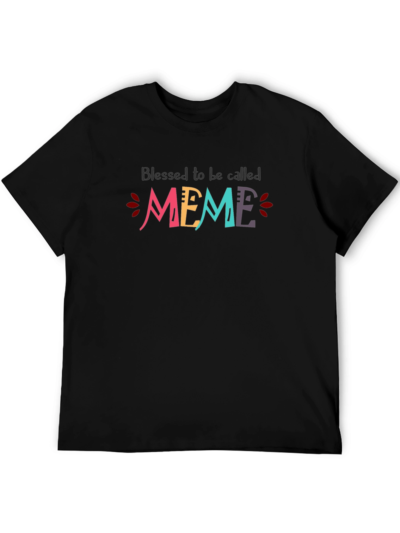 Black Blessed to be Called Meme T-Shirt - Black view 5