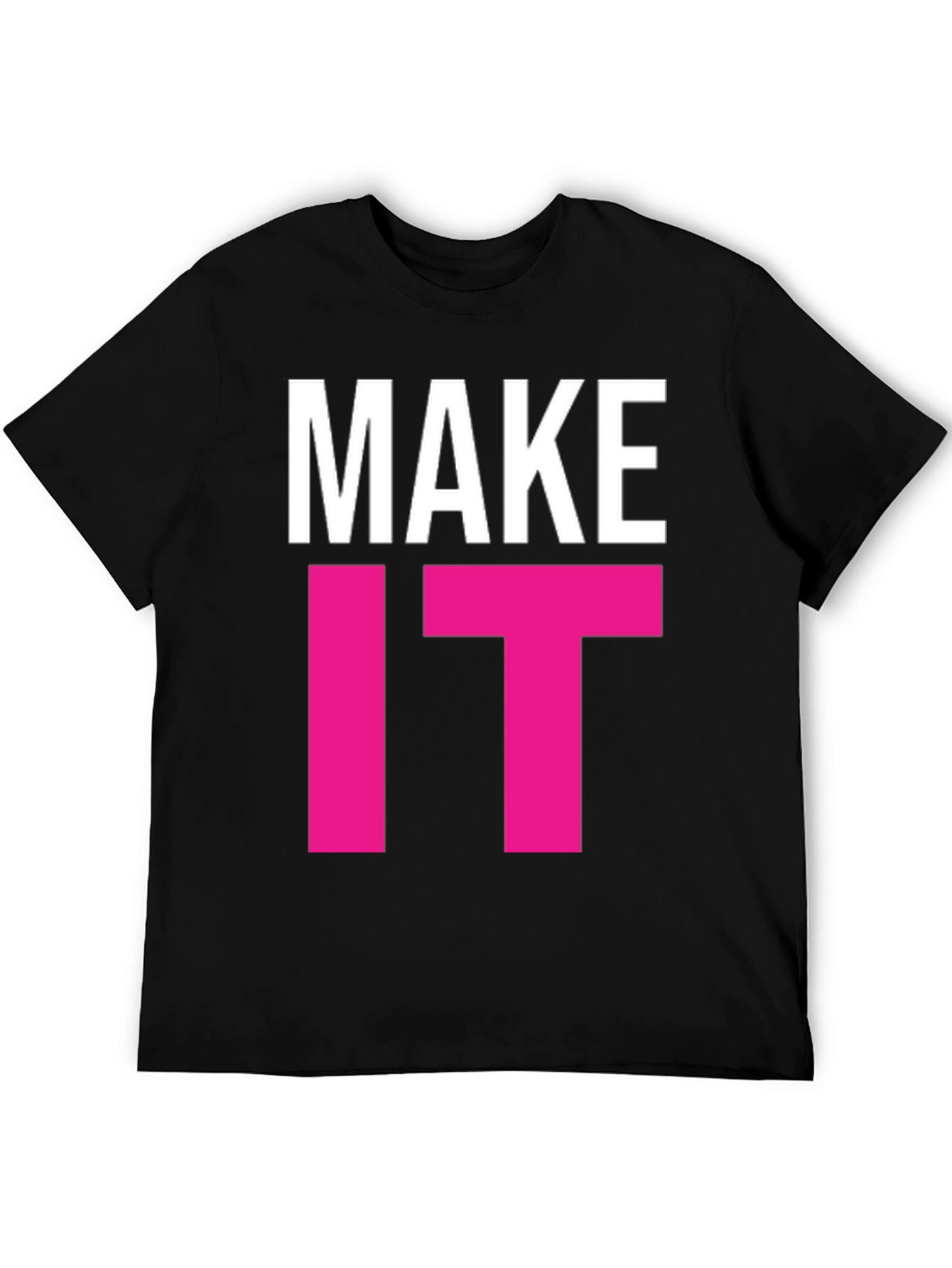 Black Make It Happen Graphic Tee - Bold Statement T-Shirt view 5