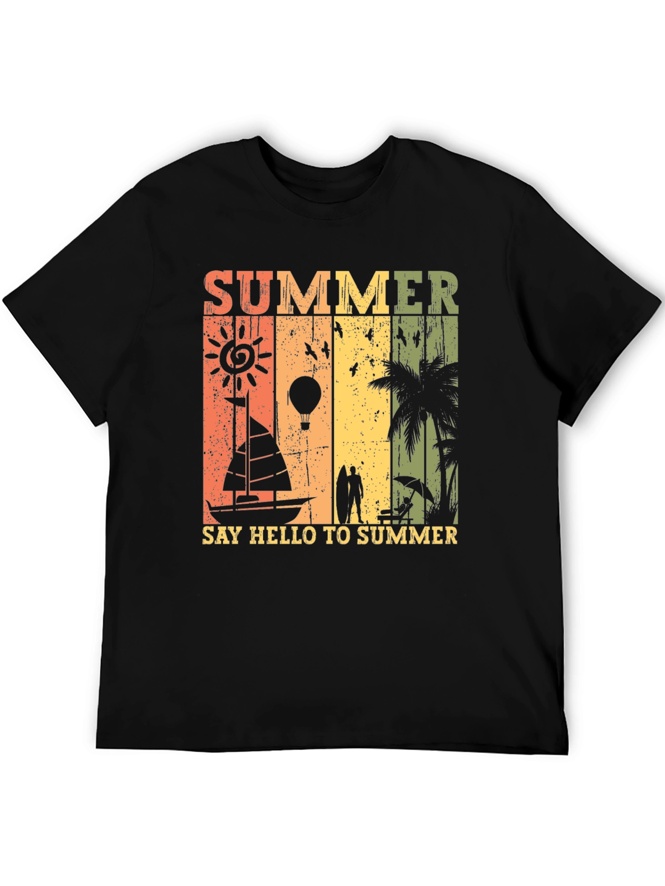 Black Summer Vacation T-Shirt: Beach Vibes Tee view 5
