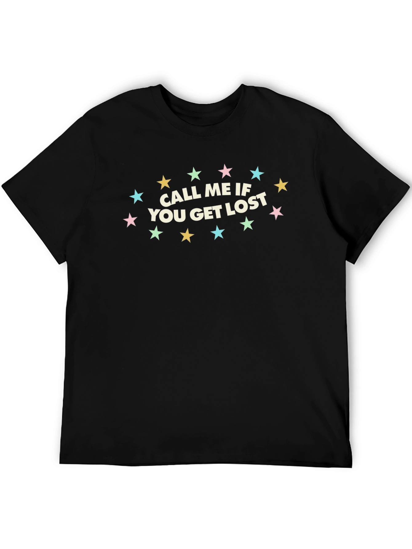 Black Call Me If You Get Lost Graphic Tee view 5