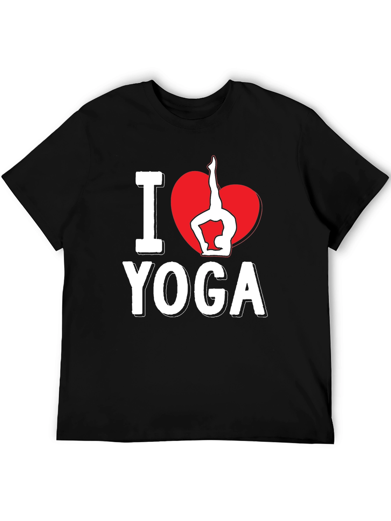 Black I Heart Yoga Black Graphic Tee view 5