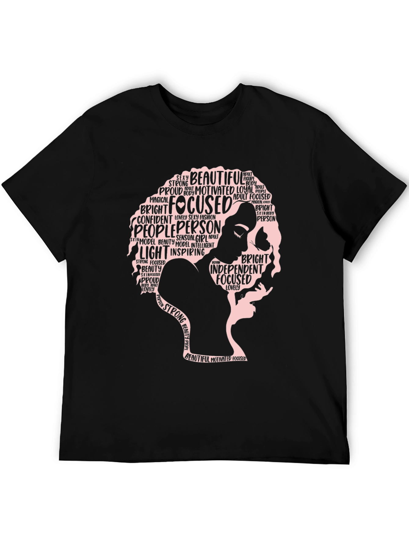 Black Empowered Woman Graphic T-Shirt view 5