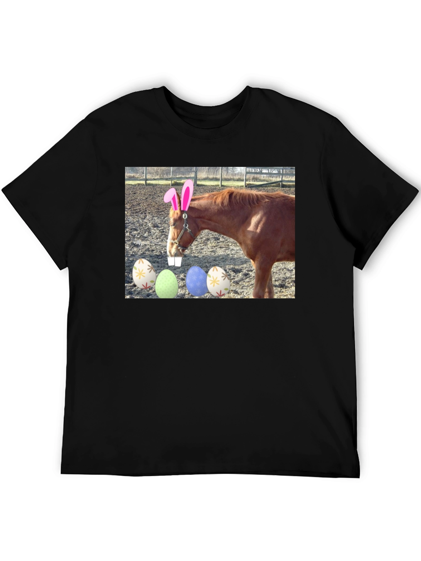 Black Easter Horse T-Shirt view 5