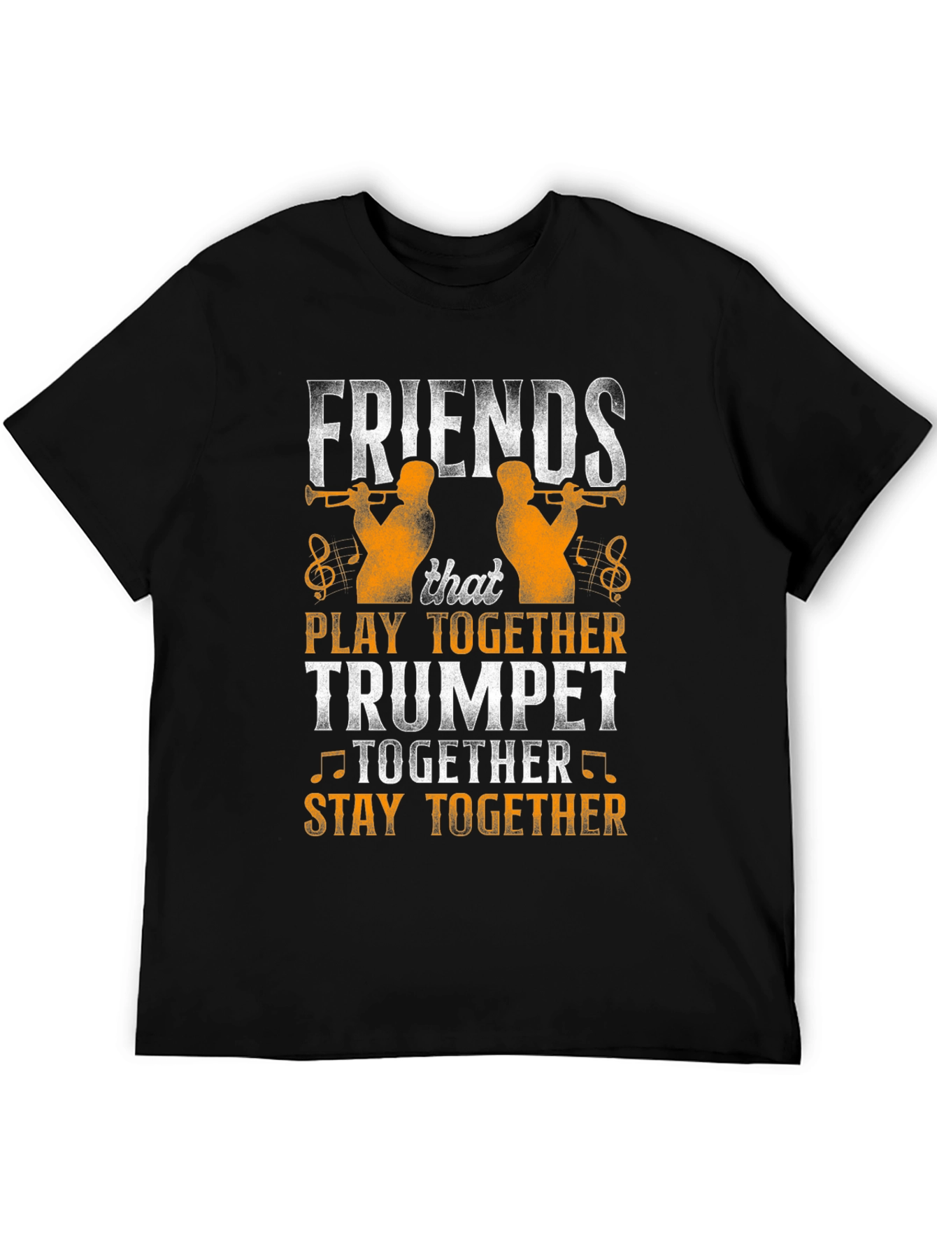 Black Friends Trumpet Player Graphic Tee view 5