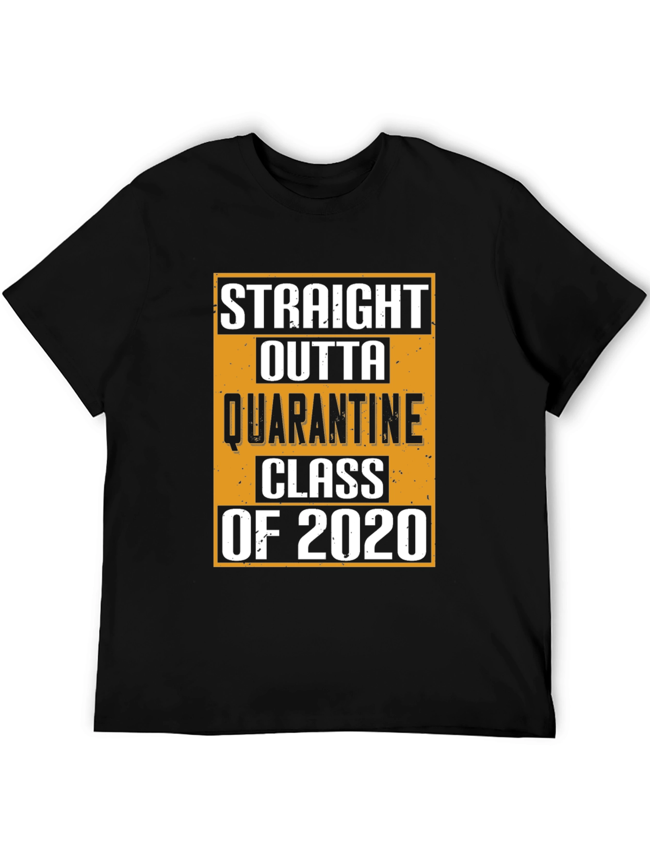 Black Straight Outta Quarantine Class of 2020 T-Shirt view 5