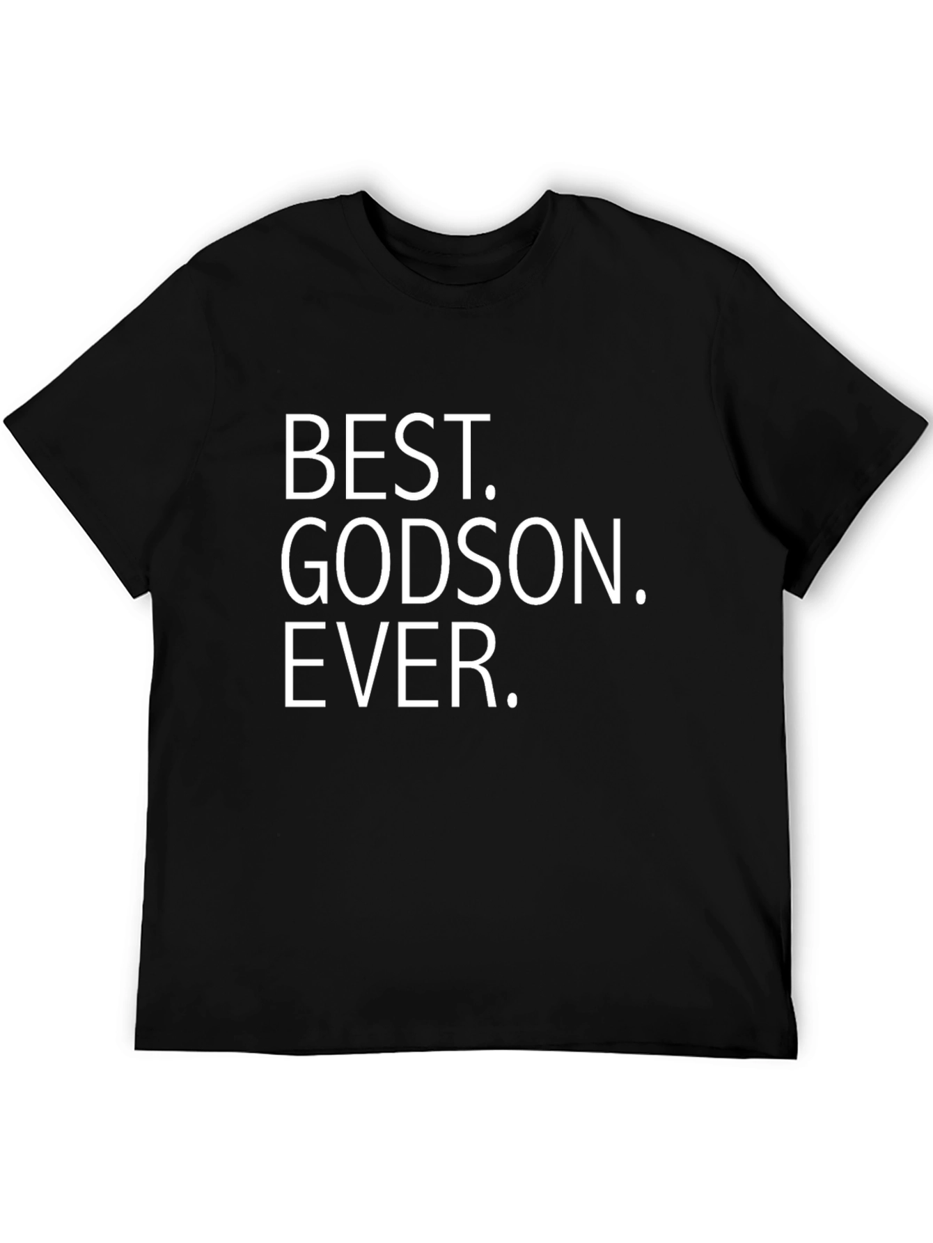 Black Best Godson Ever Black Graphic T-Shirt view 5
