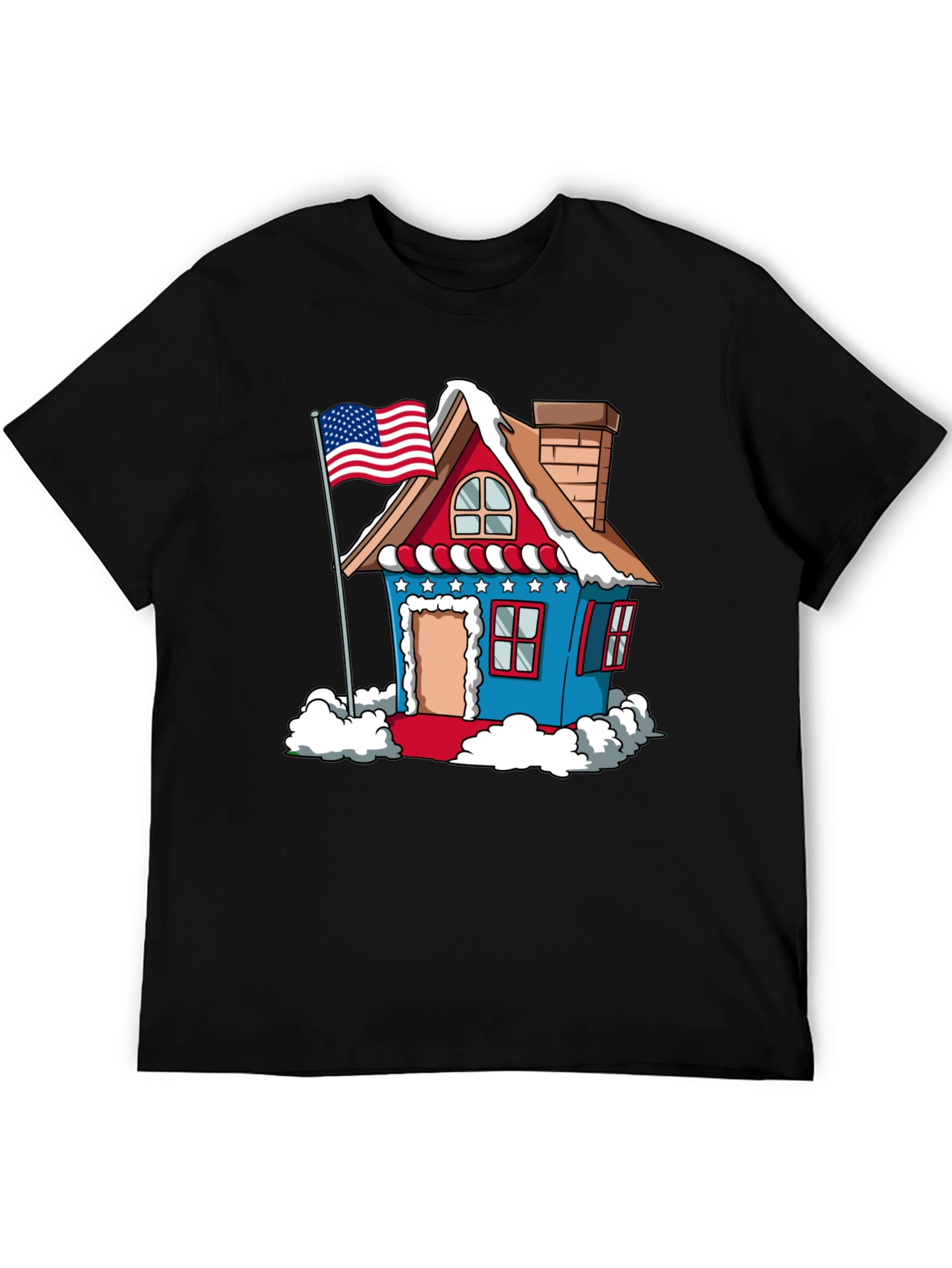 Black Patriotic House T-Shirt view 5