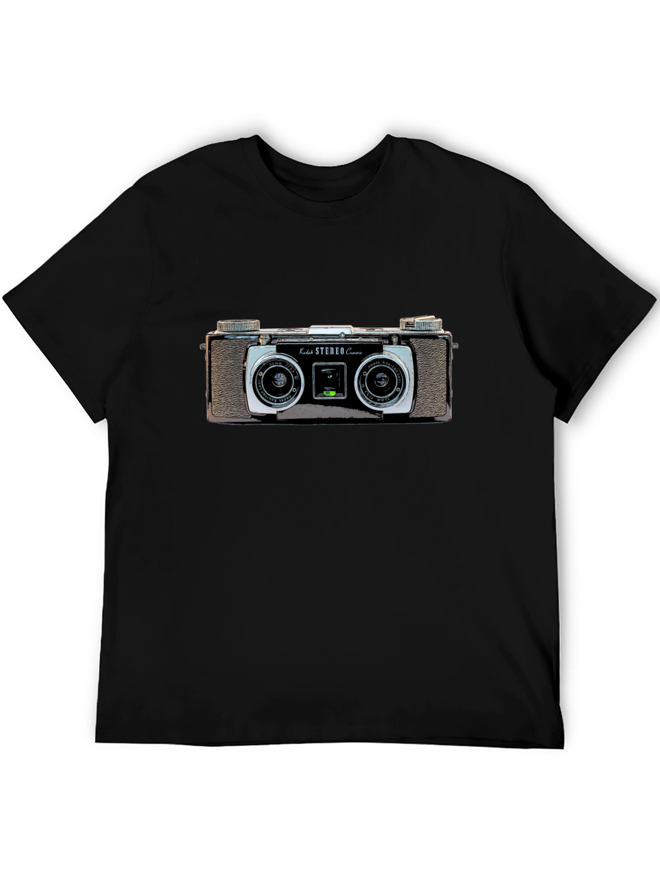 Black Vintage Camera Graphic T-Shirt - Retro Style view 5