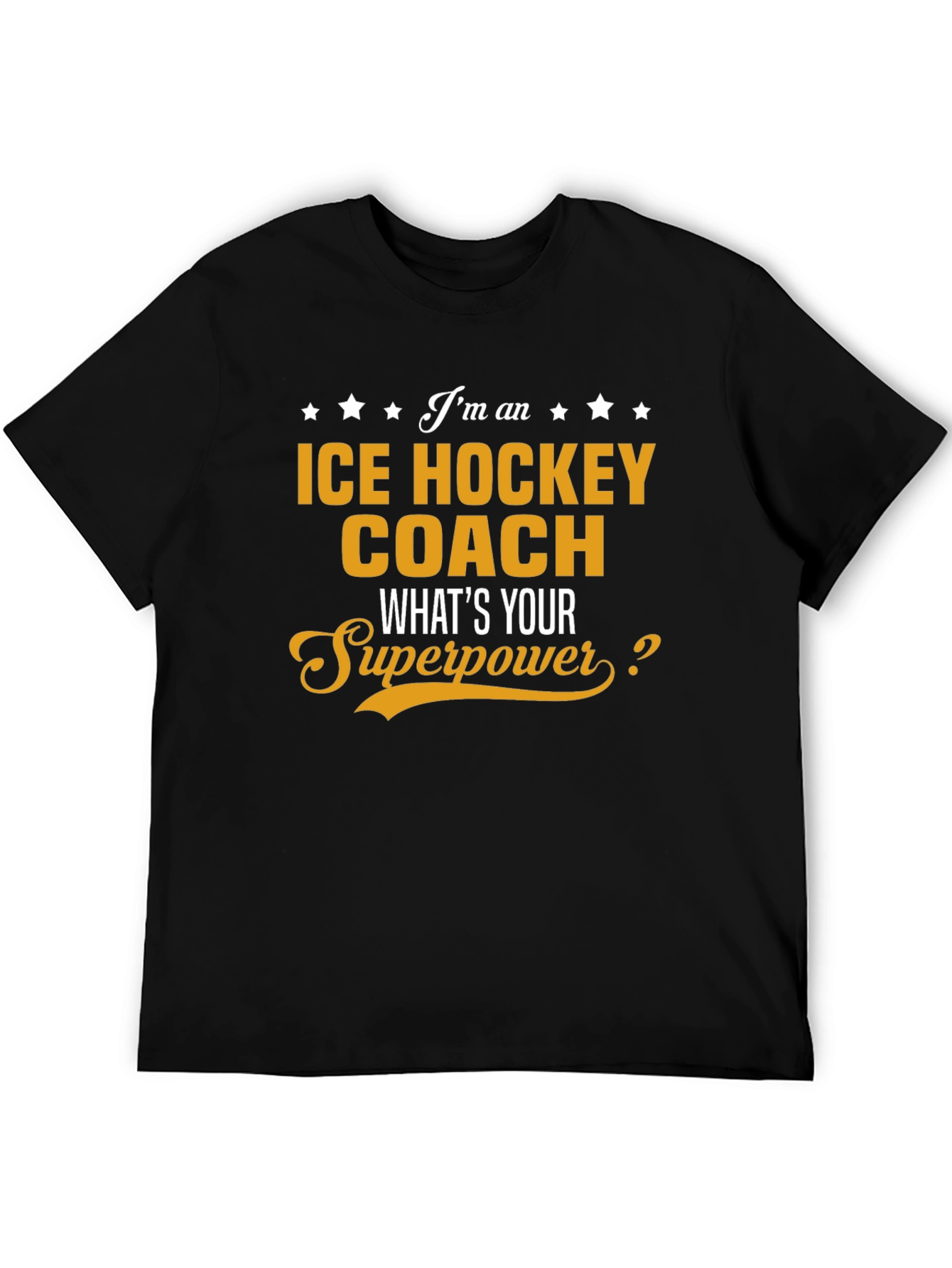 Black Ice Hockey Coach Superpower T-Shirt view 5