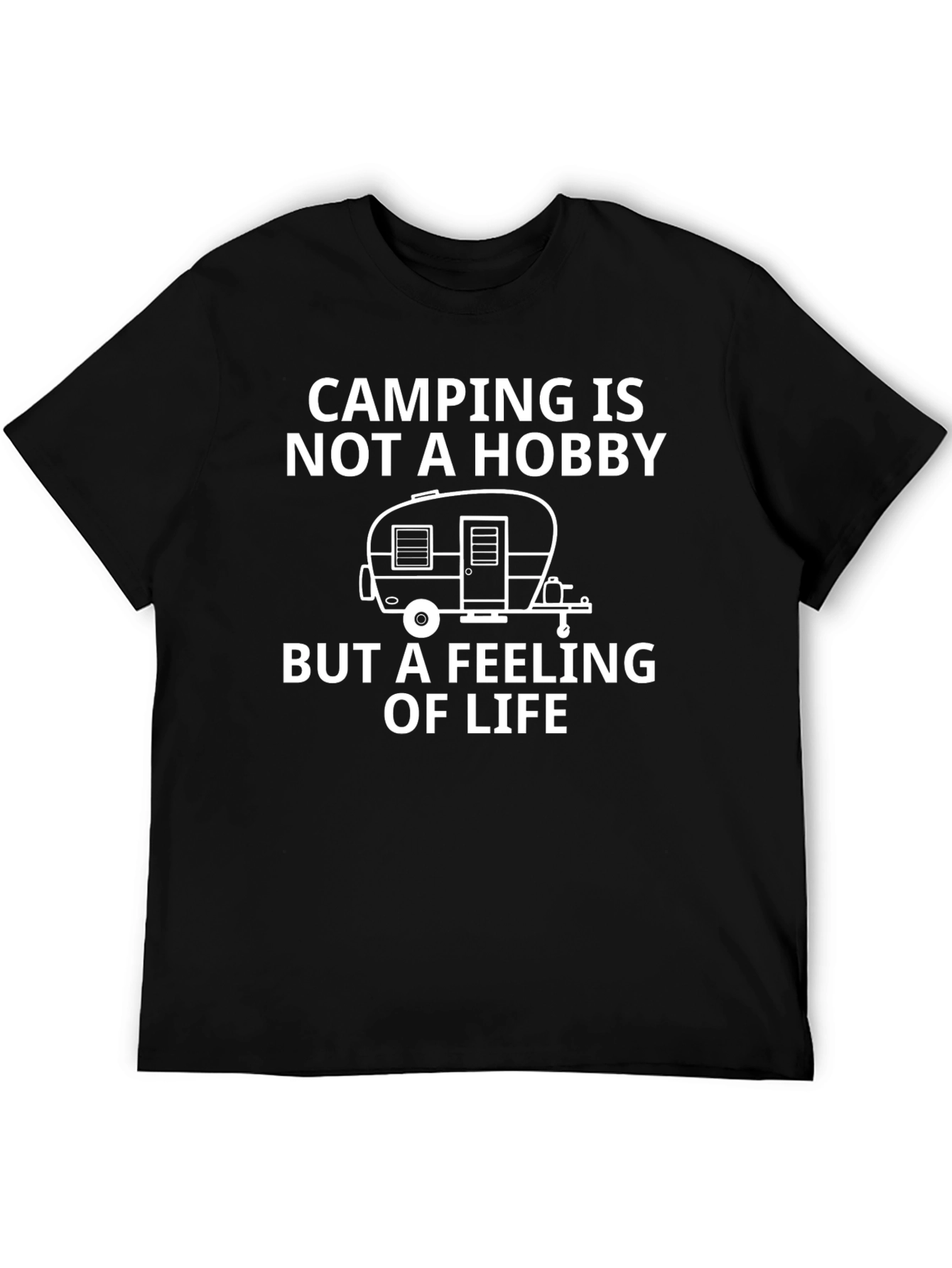 Black Camping is Not a Hobby Black Graphic Tee view 5