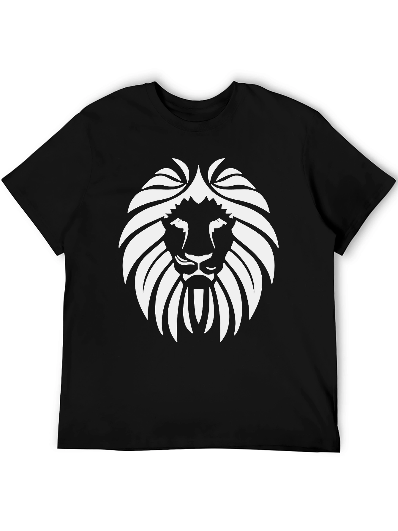 Black Bold Lion Graphic Tee - Black Cotton Comfort view 5