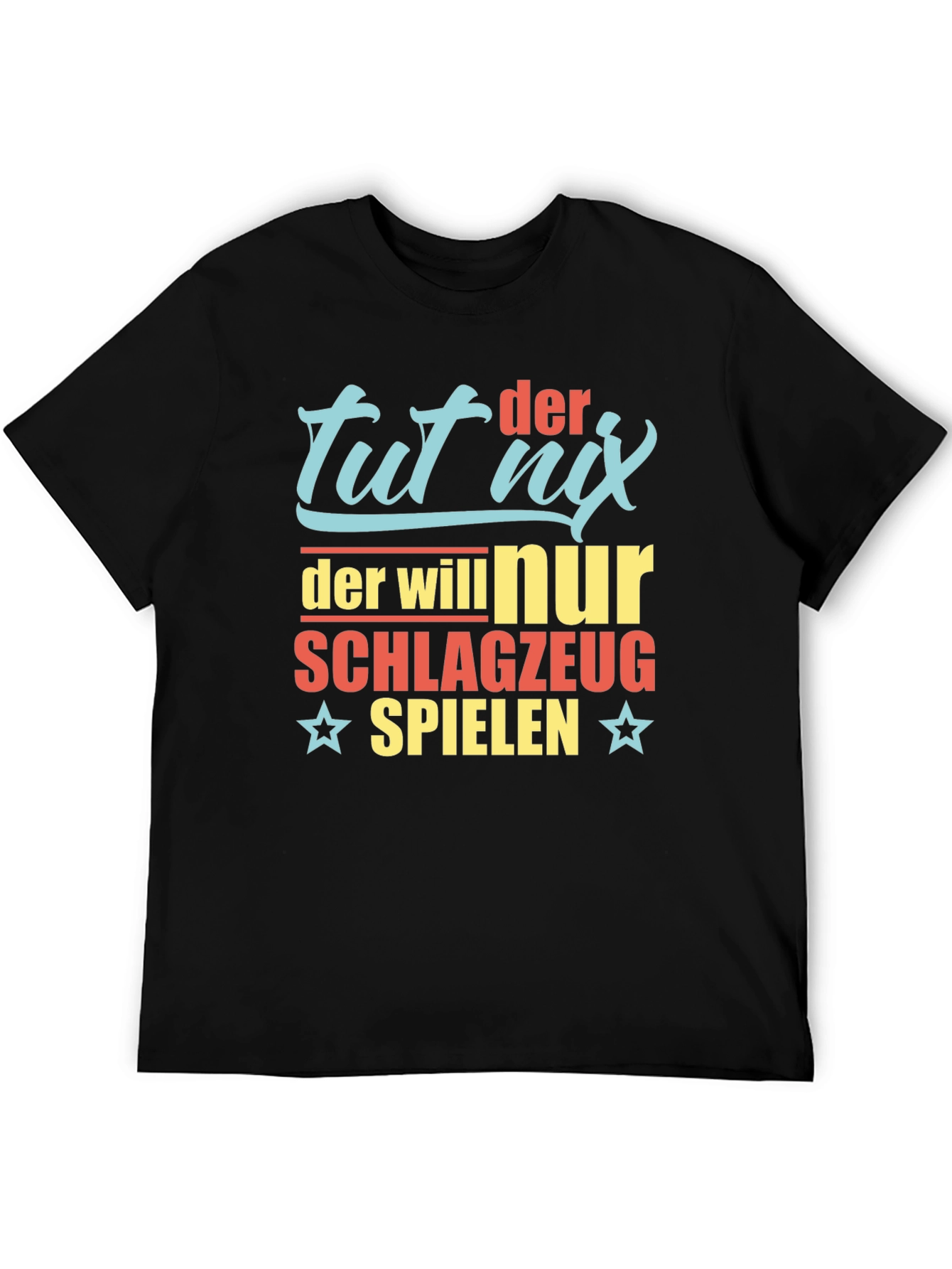 Black Tut Nix Drum T-Shirt - Funny German Drummer Tee view 5
