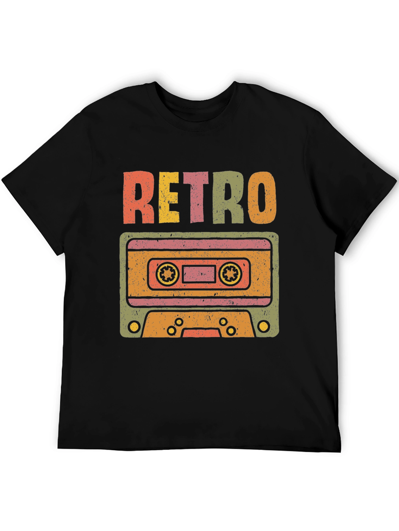 Black Retro Cassette Tape T-Shirt - Vintage Style view 5
