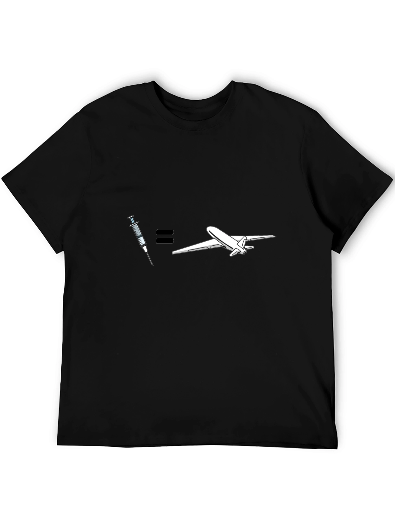 Black Vaccine = Travel Graphic T-Shirt view 5