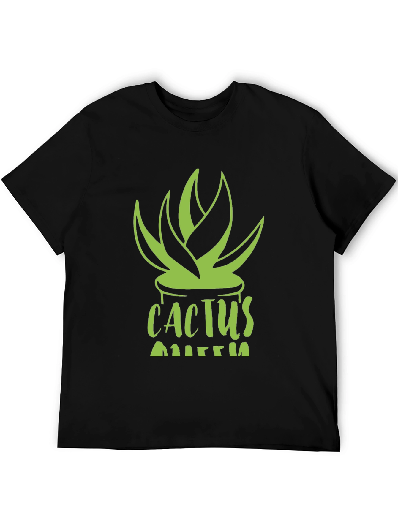 Black Cactus Queen Black T-Shirt - Stylish Plant Lover Tee view 5