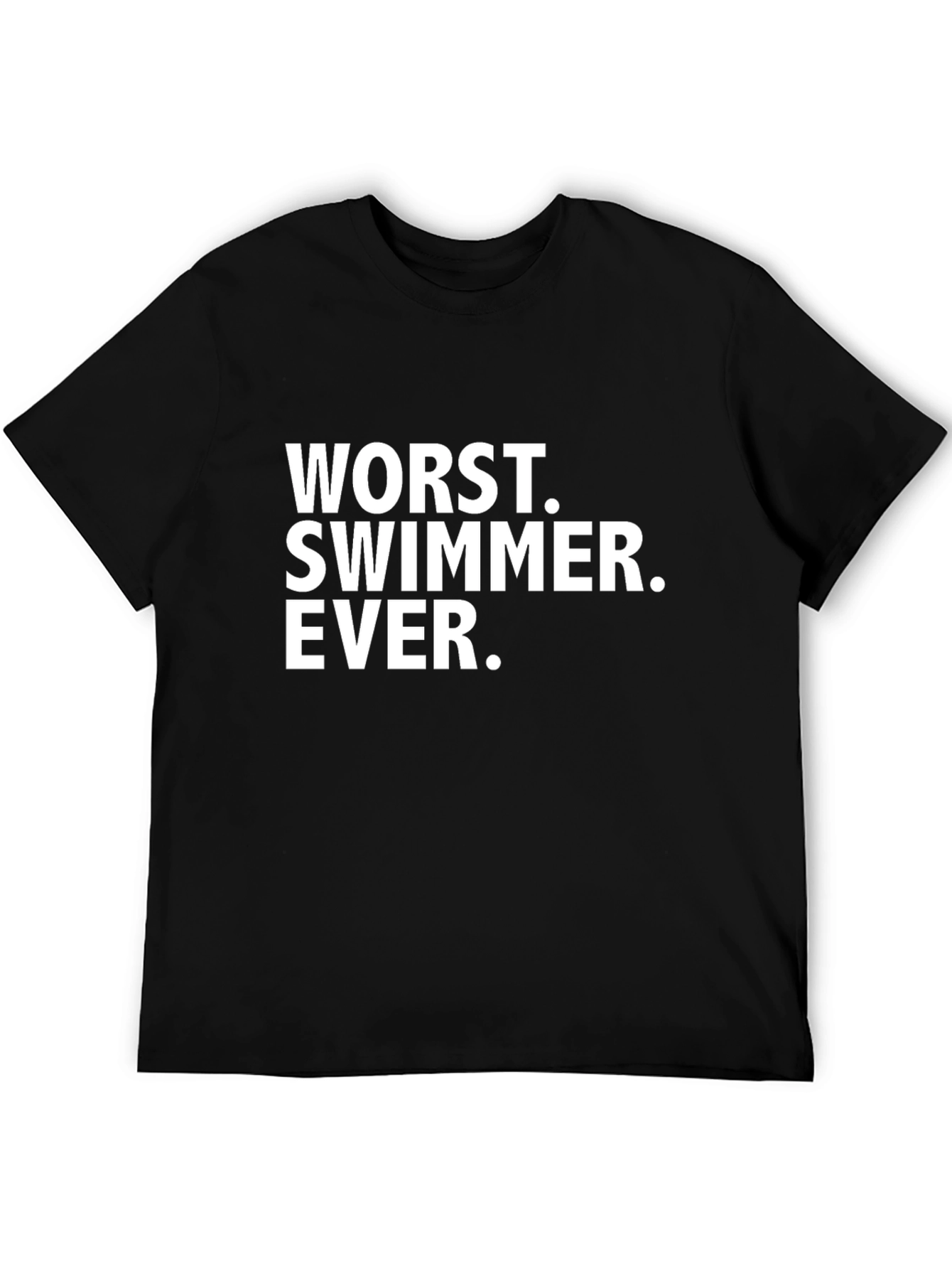 Black Worst Swimmer Ever Graphic T-Shirt view 5
