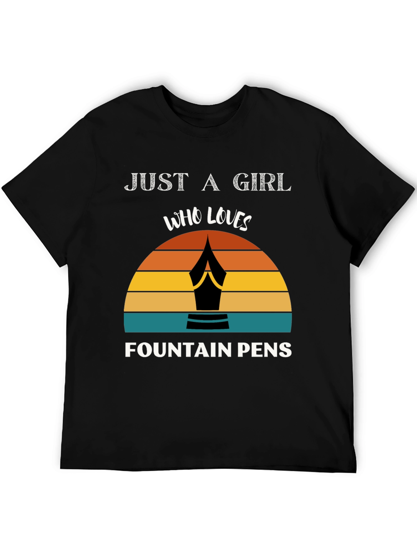 Black Fountain Pen Lover's Graphic Tee view 5