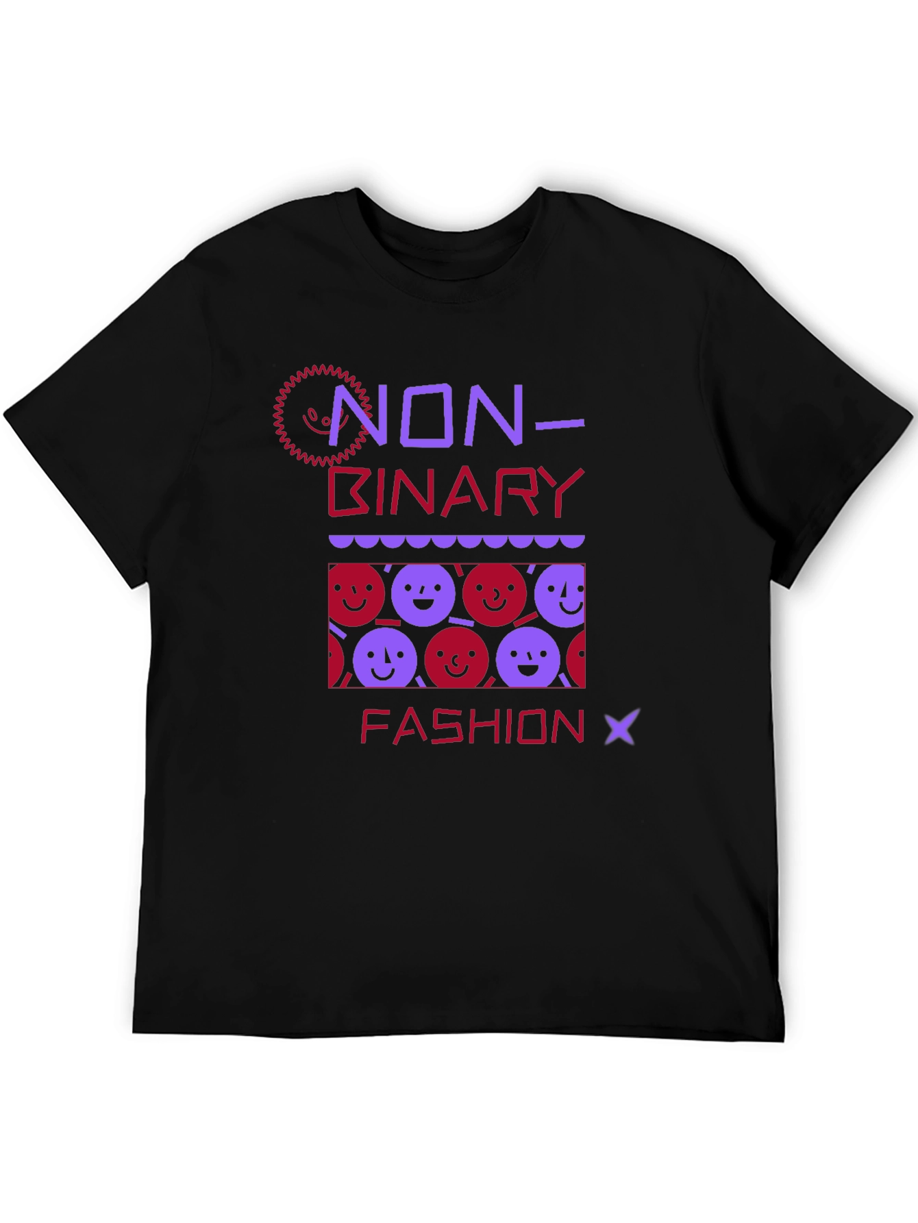 Black Non-Binary Fashion T-Shirt - Unisex  view 5