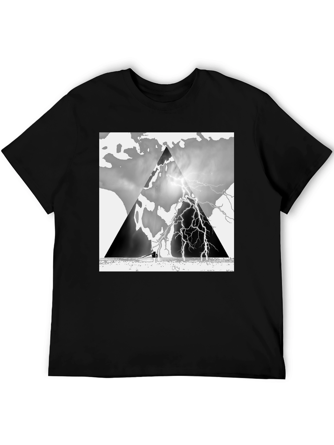 Black Stormy Mountain T-Shirt view 5