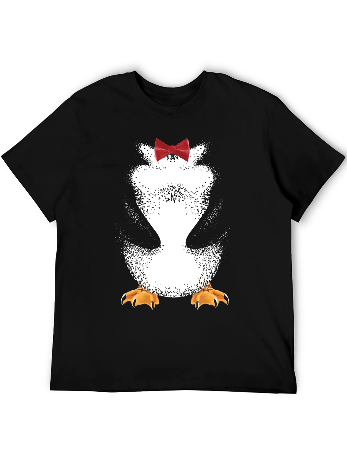 Black Penguin Bowtie Graphic Tee - Men's Novelty T-Shirt view 5