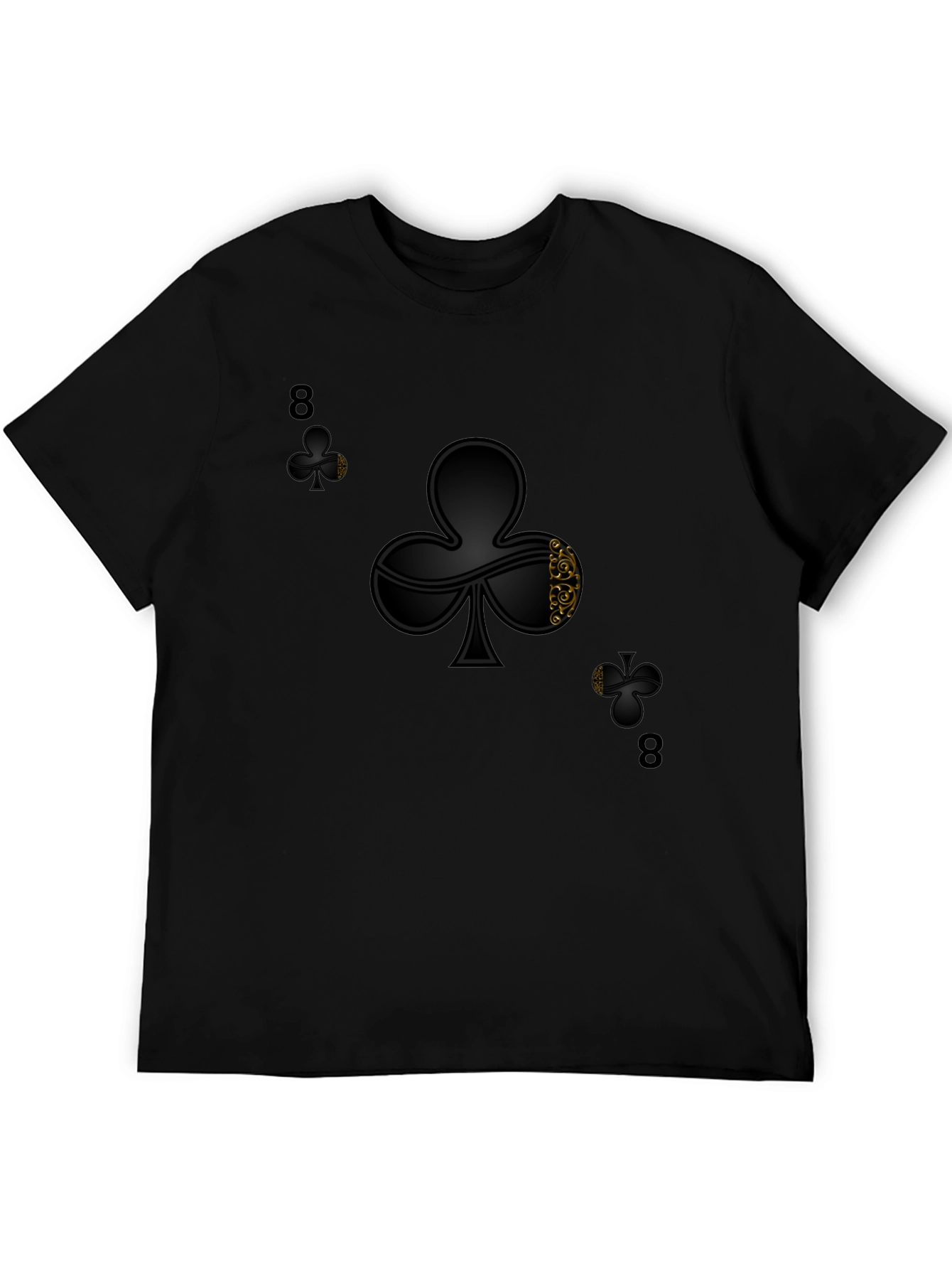 8 of Clubs Graphic Tee - Stylish Black T-Shirt - 5