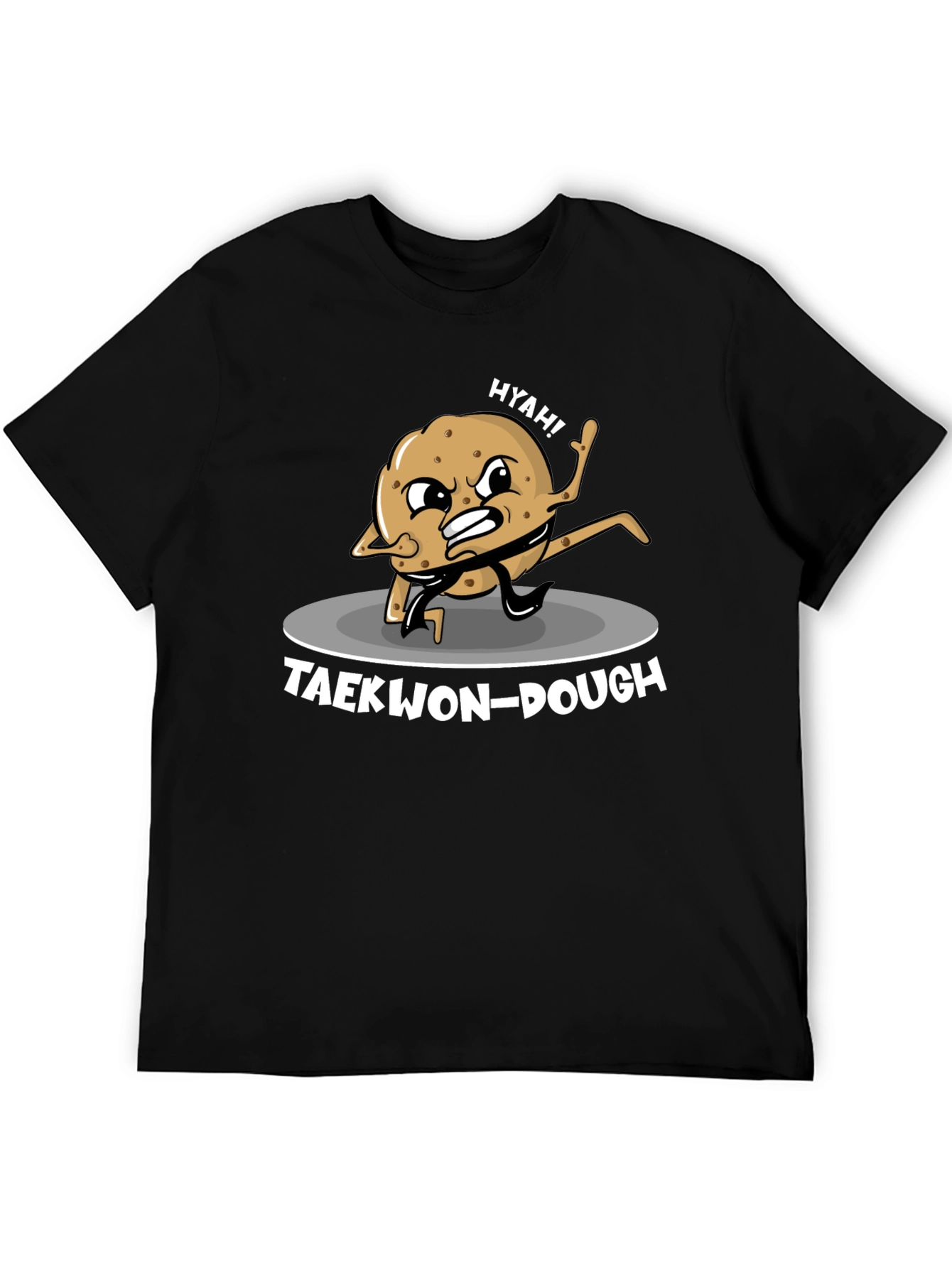 Black Taekwon-Dough Funny Graphic T-Shirt view 5