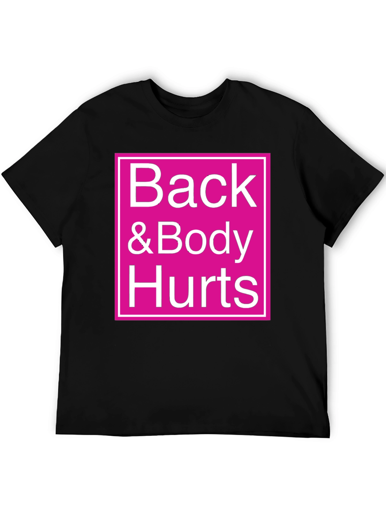 Black Back & Body Hurts Graphic Tee - Black view 5