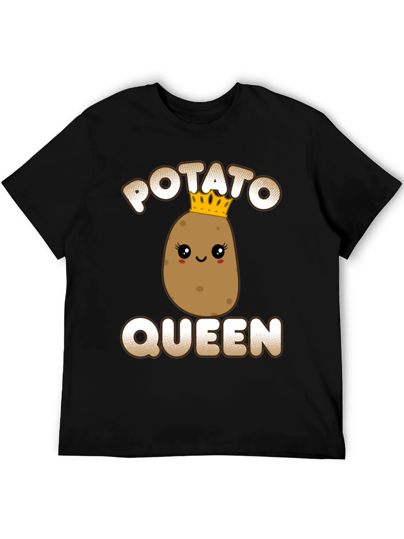 Black Potato Queen Graphic Tee - Funny T-Shirt view 5
