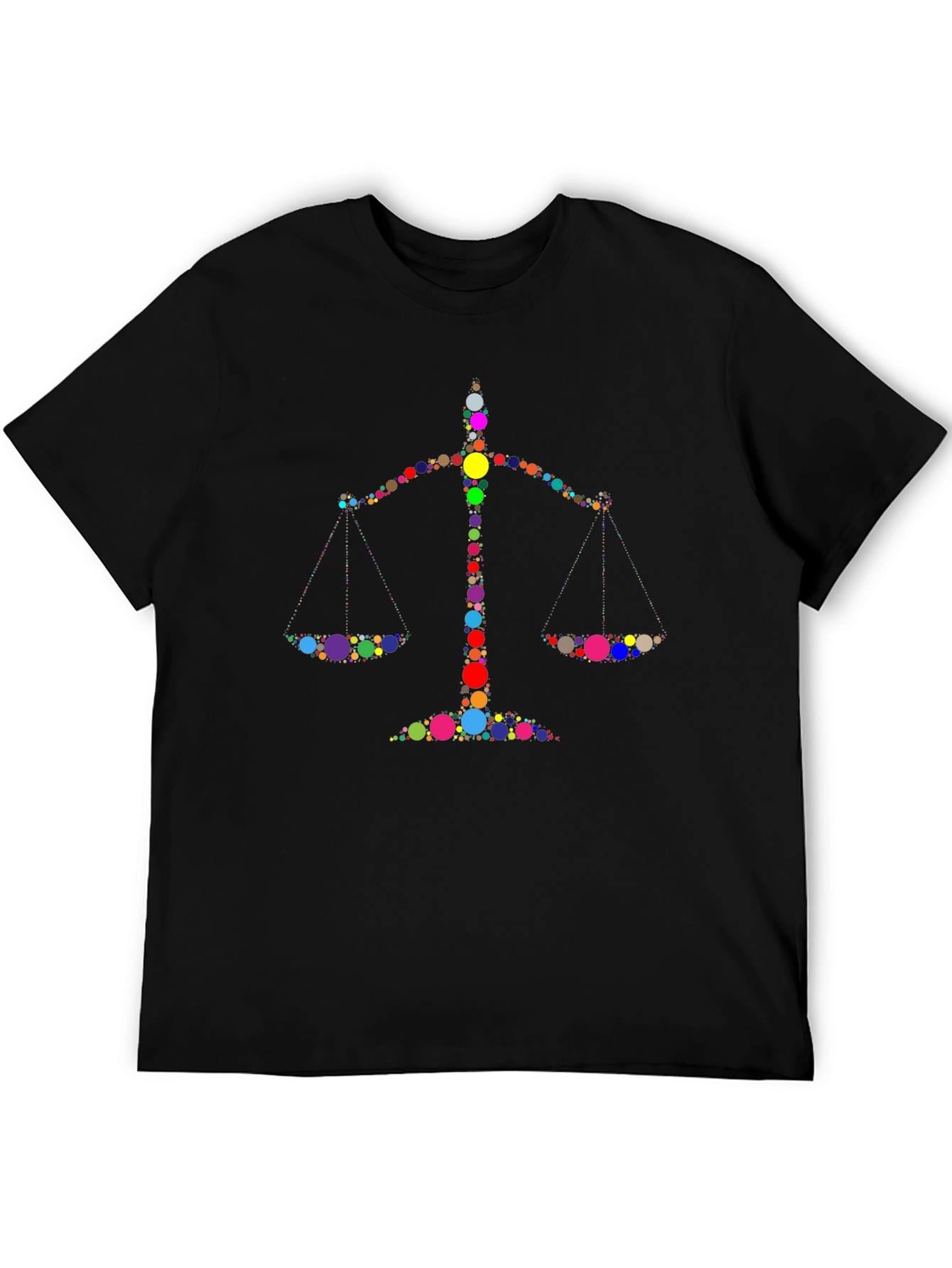 Black Justice Scales Graphic Black T-Shirt view 5