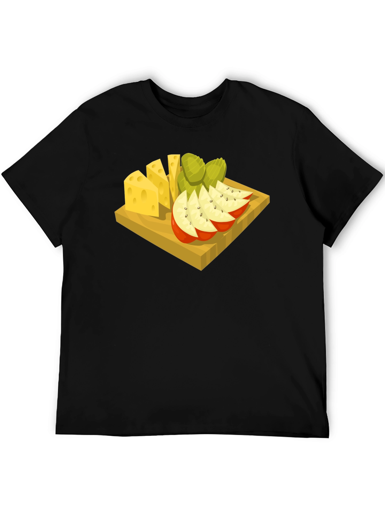 Black Cheese & Fruit Graphic Tee - Food Lover's Delight view 5