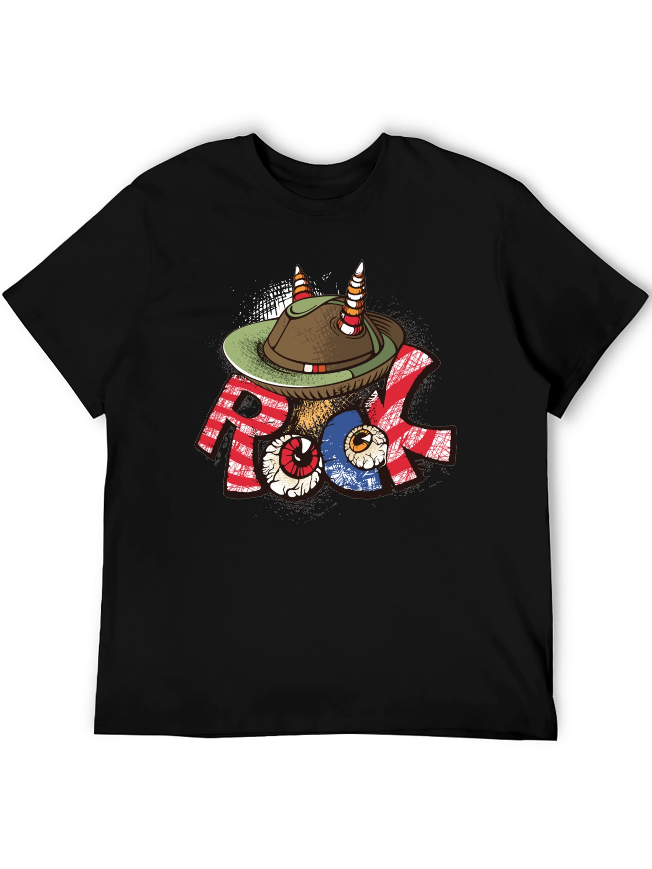 Black Rock Music Hat T-Shirt view 5