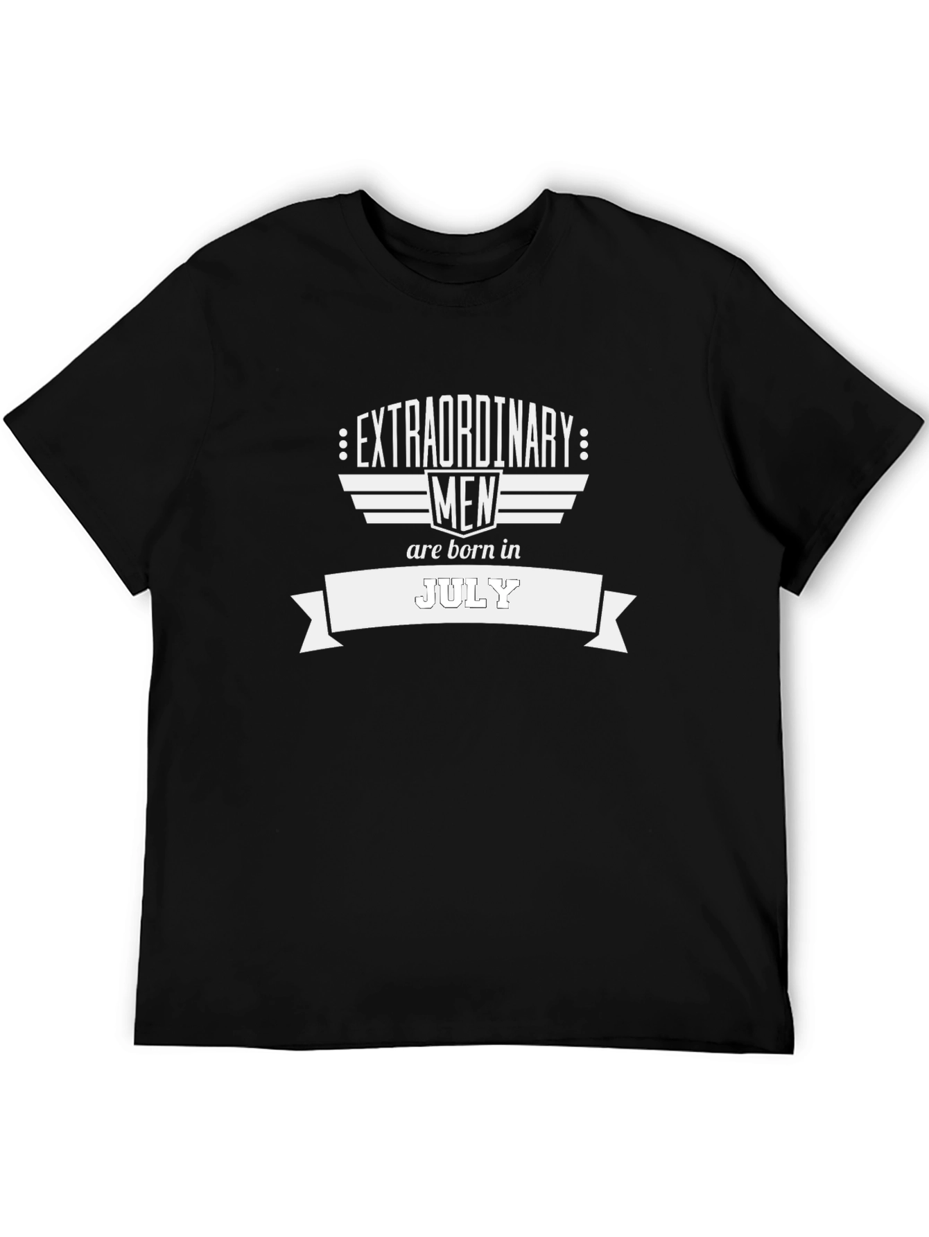 Black Extraordinary Men Born in July T-Shirt view 5